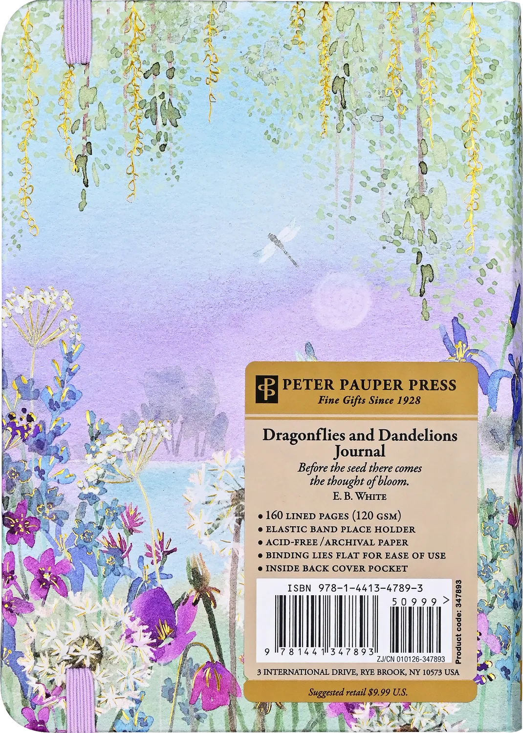 Peter Pauper Press Dragonflies Dandelions notatbok 160 sider