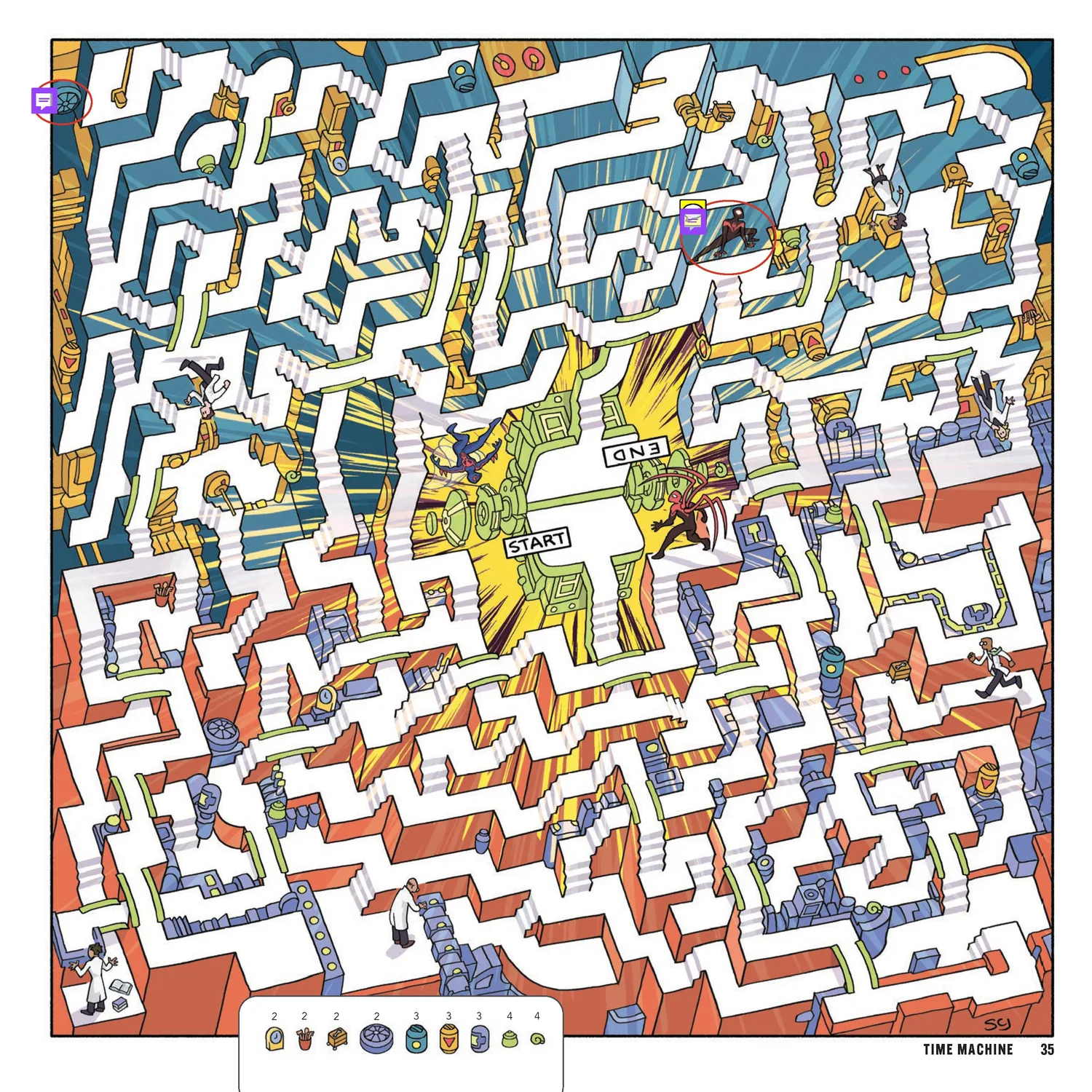 Marvel Spider-Verse Mazes pocket labyrintbok