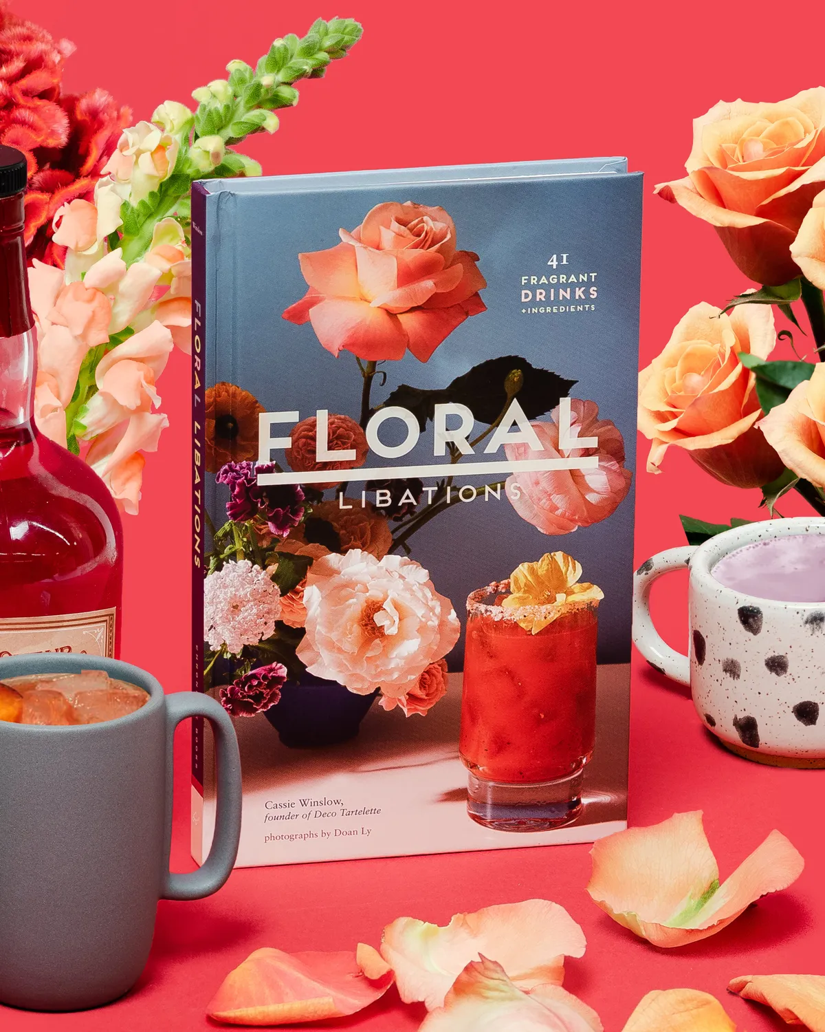 Abrams Floral Libations cocktailbok innbundet 41 oppskrifter