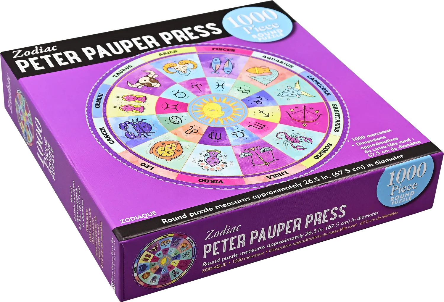 Peter Pauper Zodiac rundt puslespill 1000 brikker stjernetegn