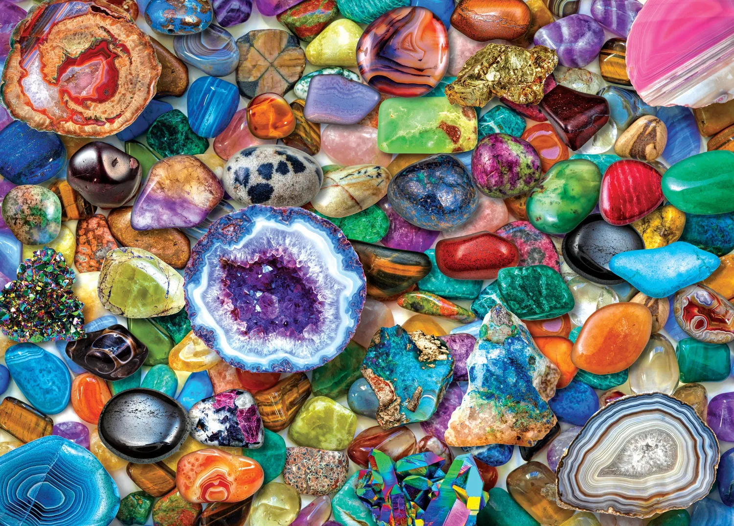 Peter Pauper Press Crystals and Gemstones puslespill 1000 brikker