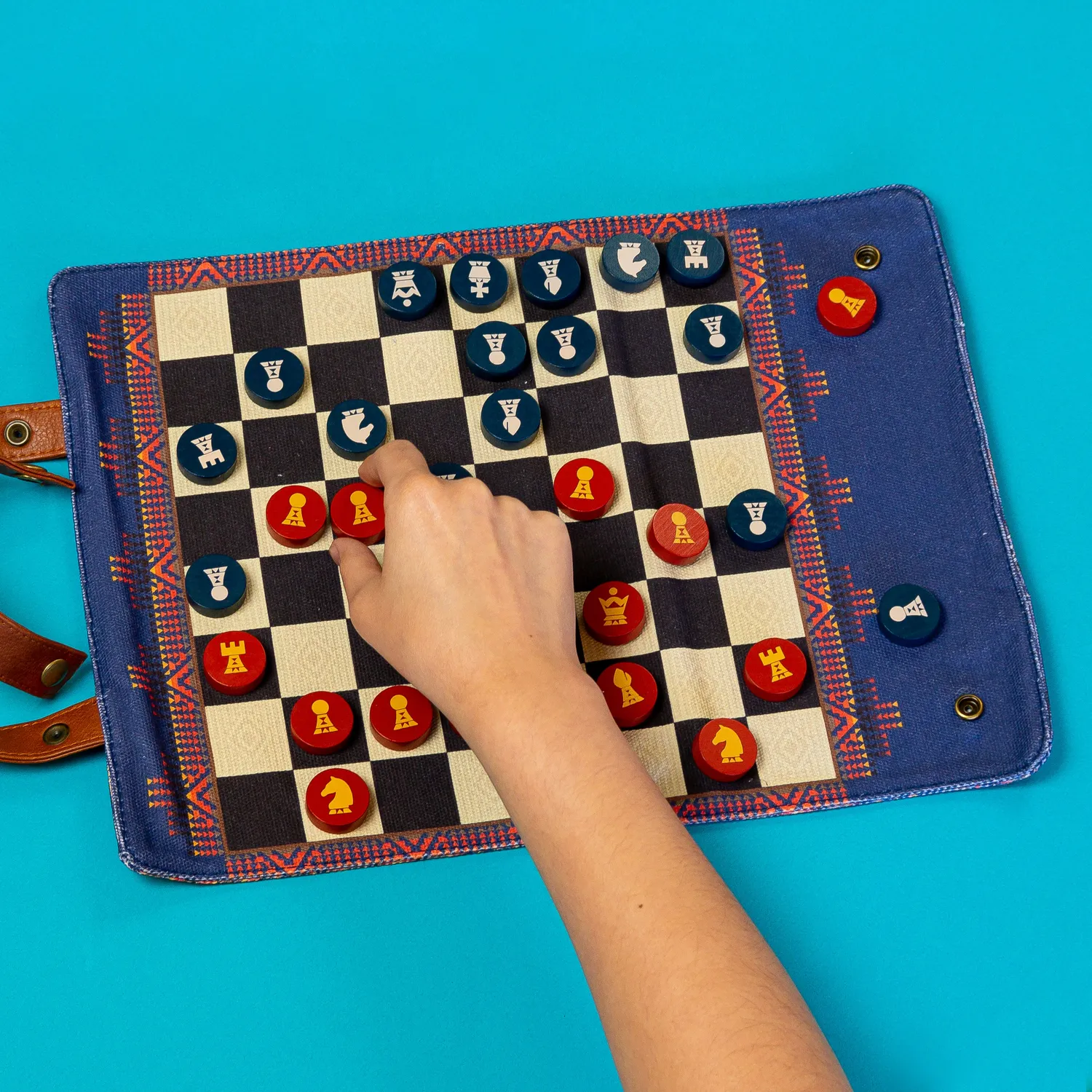 Pendleton Chess & Checkers reisespill sjakk rullbar