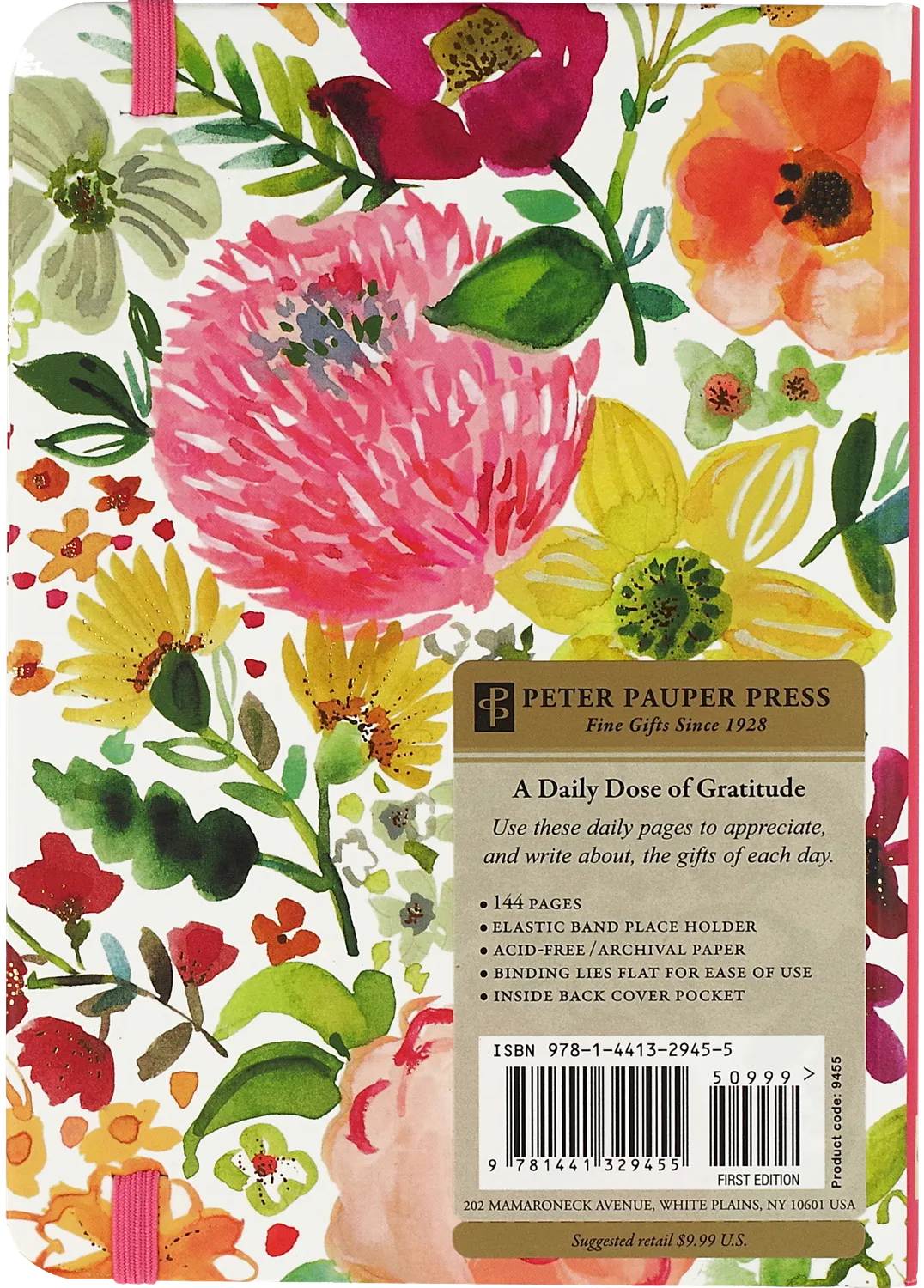 Peter Pauper Press A Daily Dose of Gratitude journal innbundet blomster