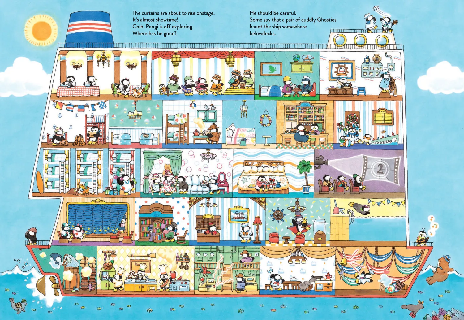 Chronicle Books Welcome to the Penguin Cruise myldrebok innbundet 3–5 år