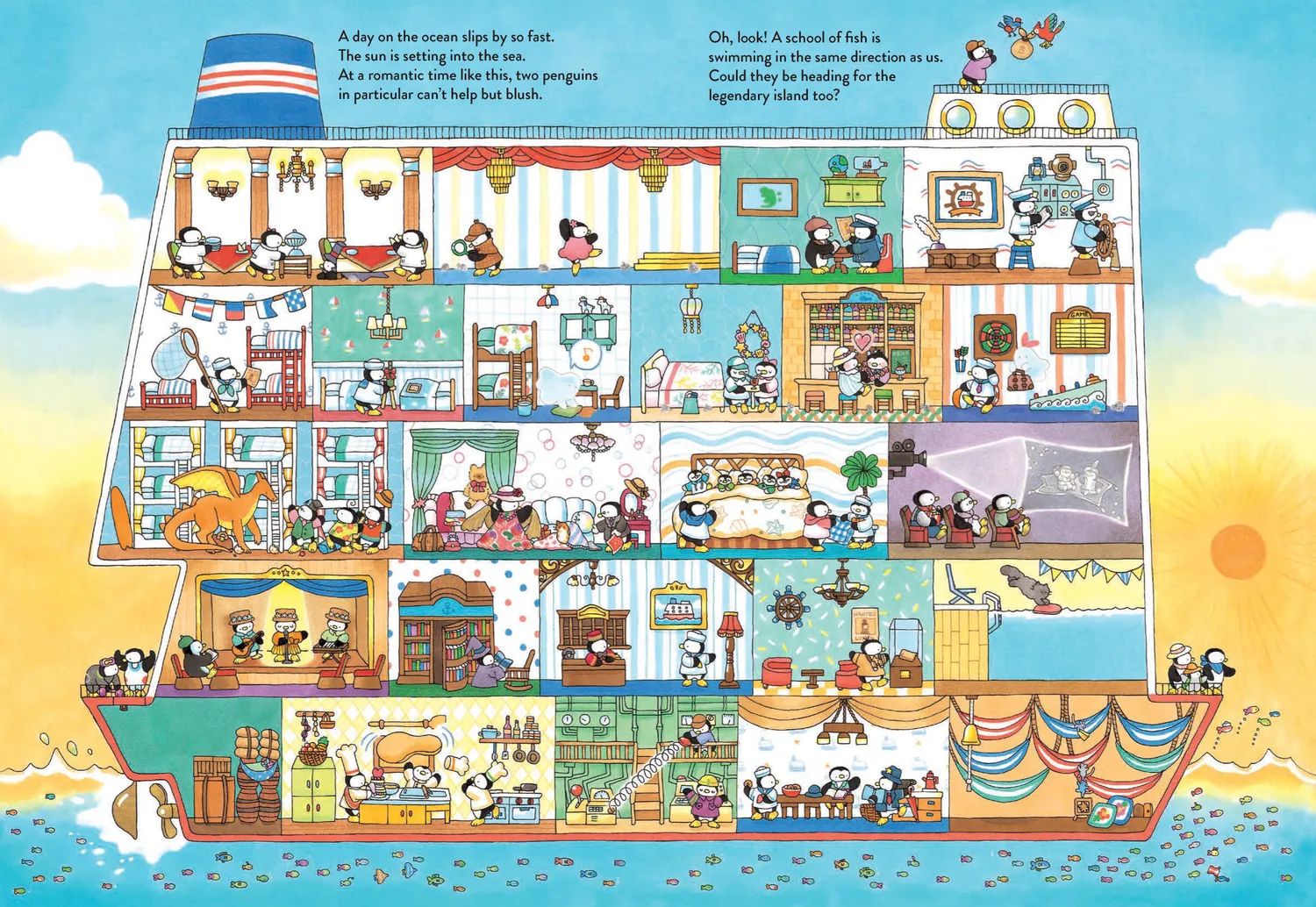 Chronicle Books Welcome to the Penguin Cruise myldrebok innbundet 3–5 år