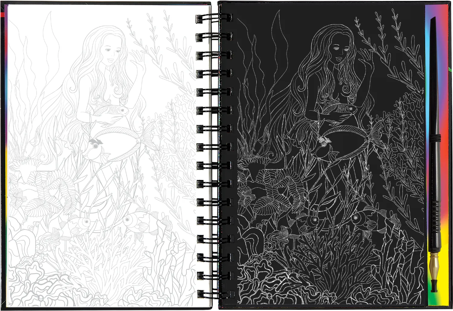 Peter Pauper Press Scratch and Sketch Extreme! Mermaids skrapebok