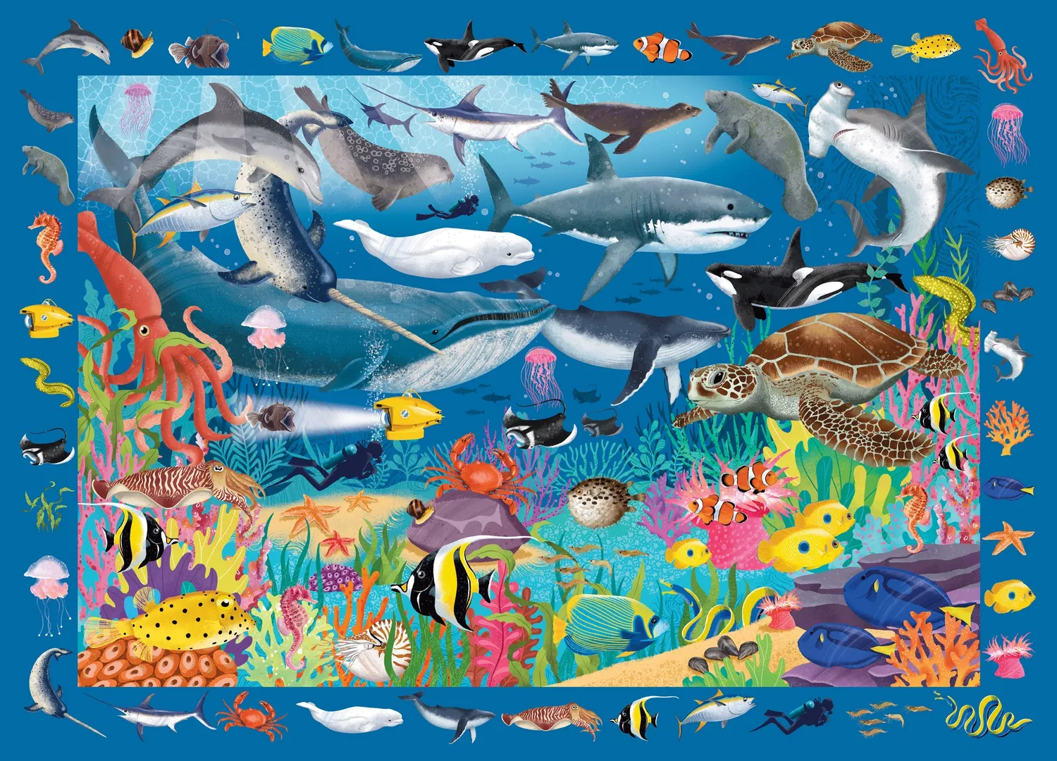 Peter Pauper Press Under the Sea barnepuslespill 100 brikker