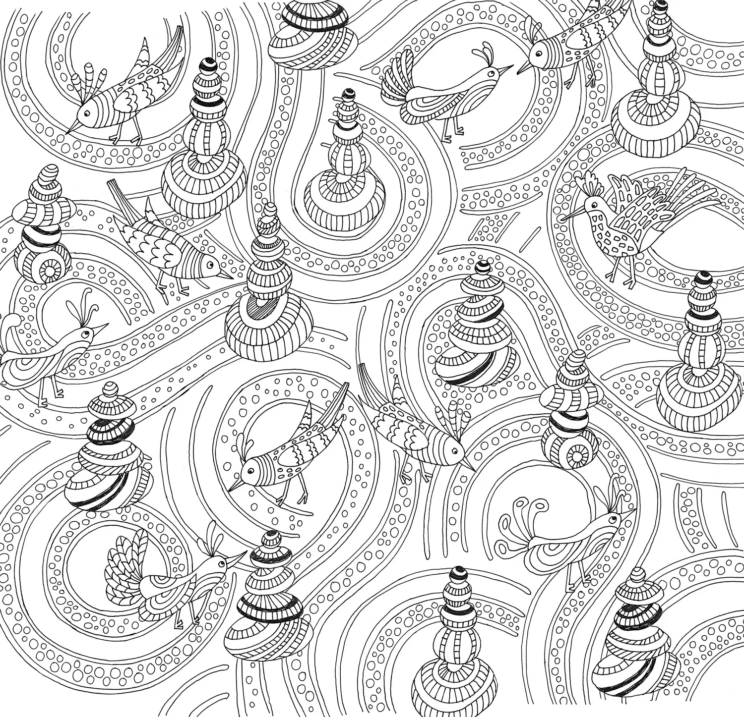 Peter Pauper Press Zen Garden Artist's Coloring Book fargeleggingsbok