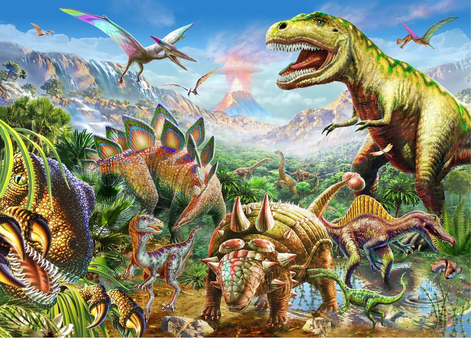 Peter Pauper Press Dinosaur World puslespill 1000 brikker