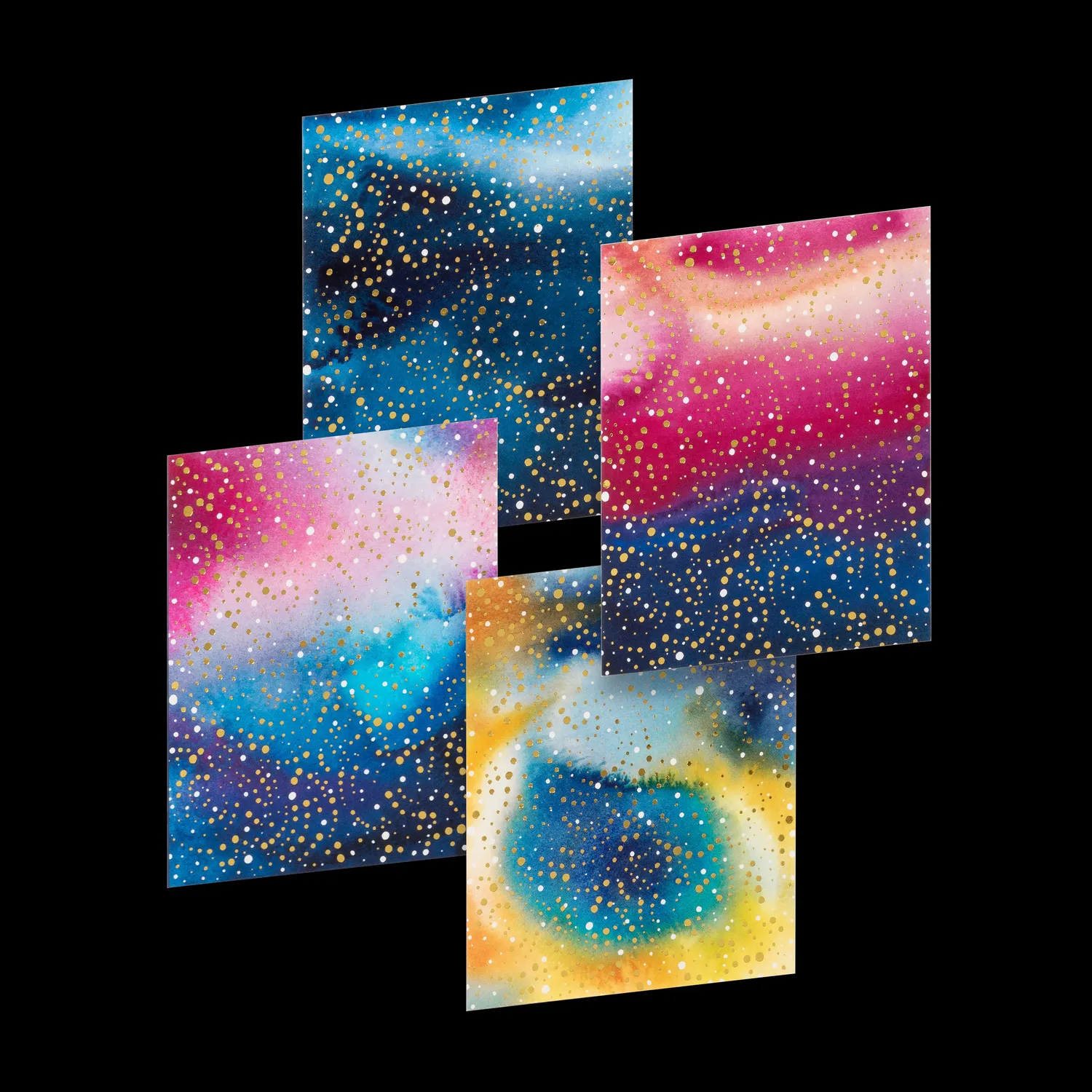 Chronicle Celestial Notes notatkort 16 stk gullfolie