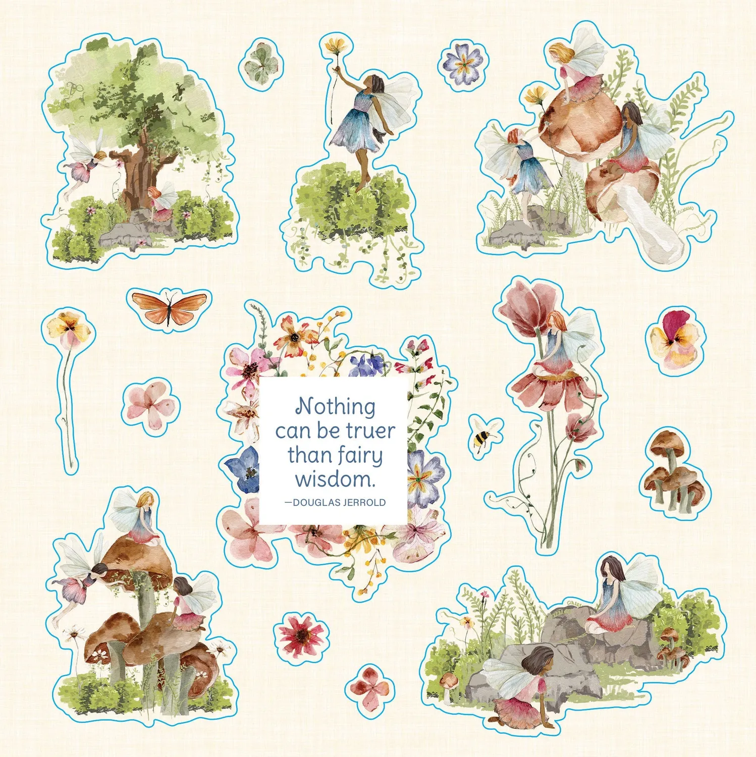 Peter Pauper Press Faerie Kingdom klistremerkebok 750 stk
