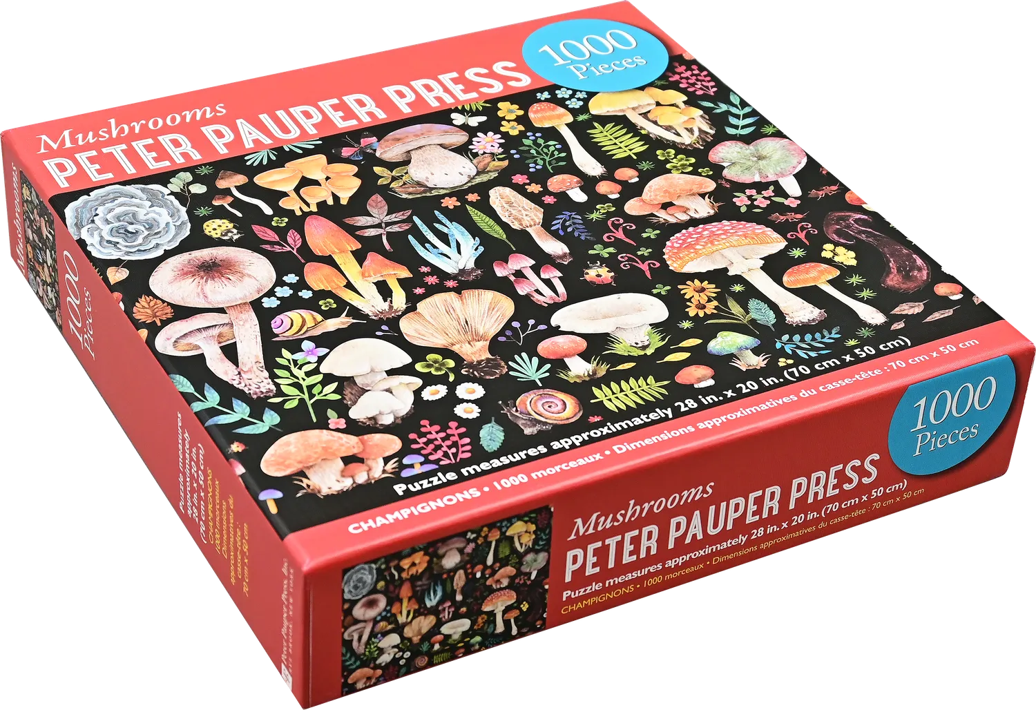 Peter Pauper Press Mushrooms puslespill 1000 brikker sopp