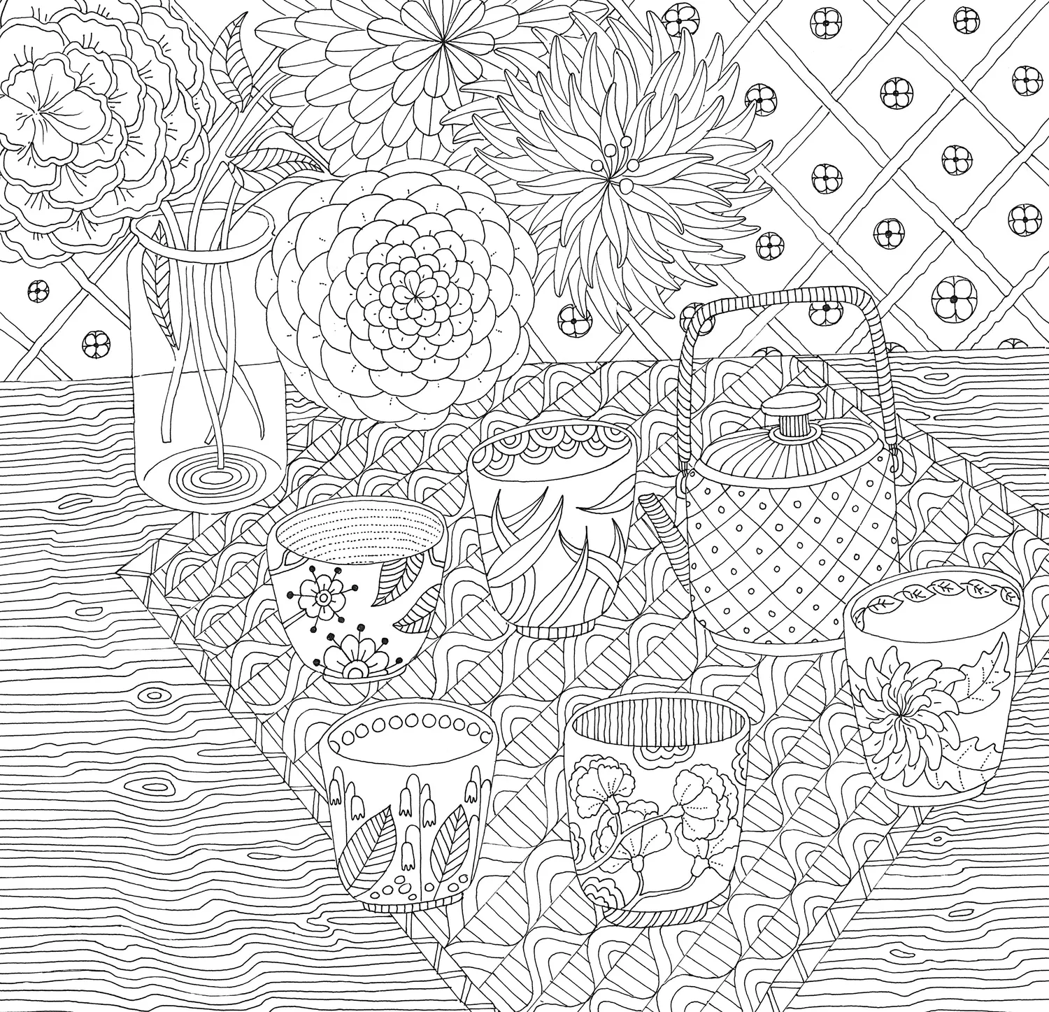 Peter Pauper Press Zen Garden Artist's Coloring Book fargeleggingsbok
