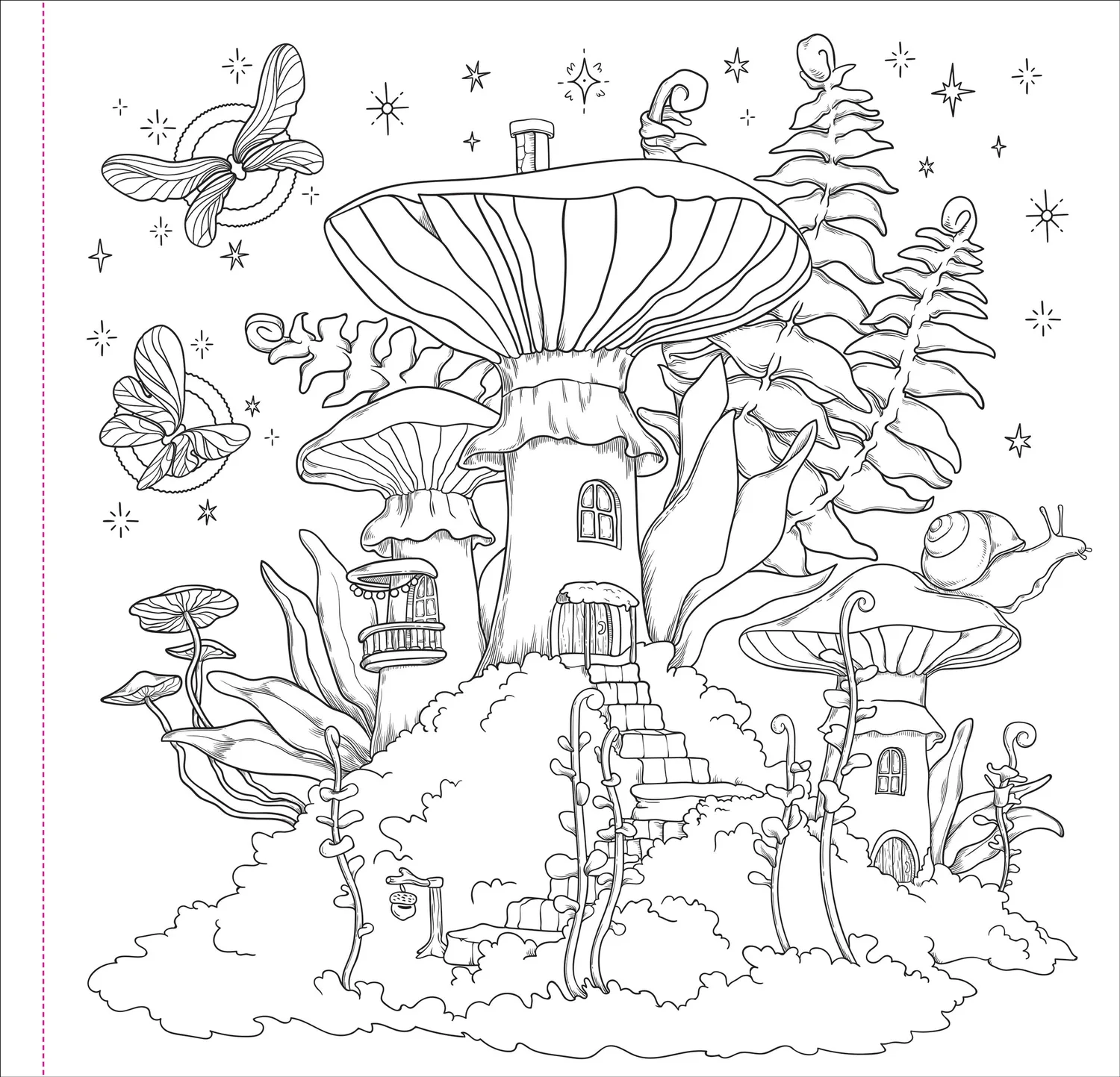 Peter Pauper Press Enchanted Kingdom fargeleggingsbok magi