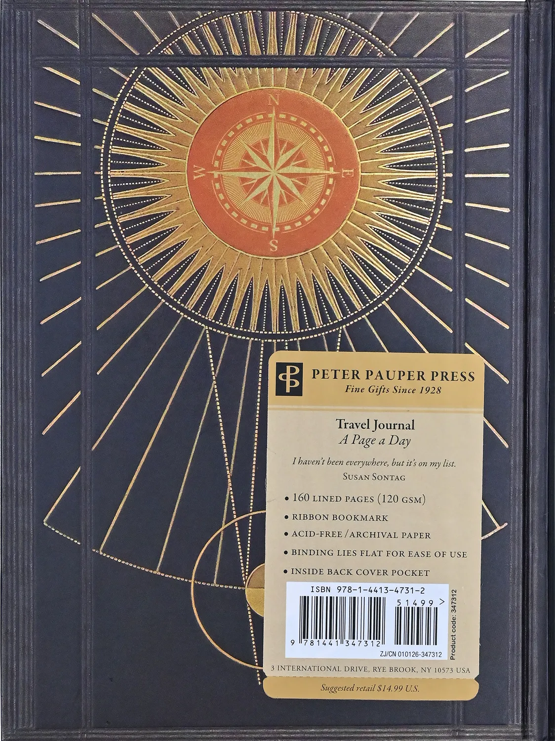 Peter Pauper Press Travel Journal Page-A-Day reisedagbok 160 sider
