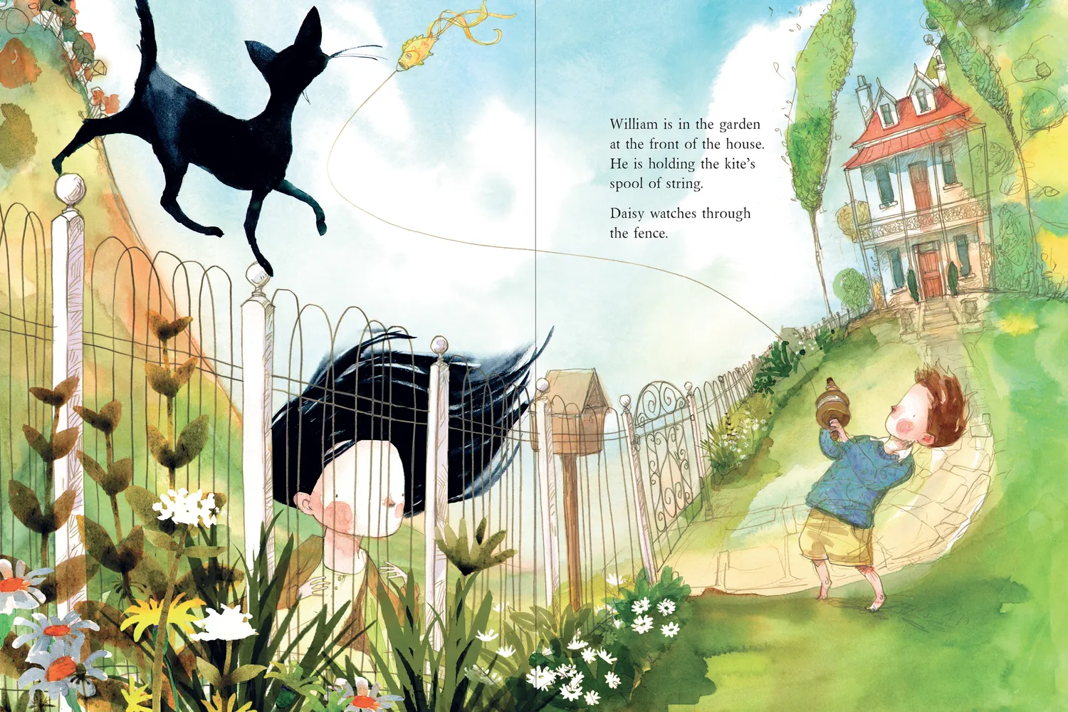 Janet A. Holmes Blue Sky Yellow Kite bildebok innbundet