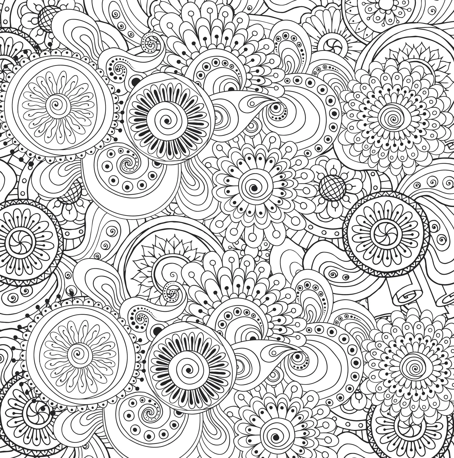 Peter Pauper Press Peaceful Paisleys fargeleggingsbok paisley