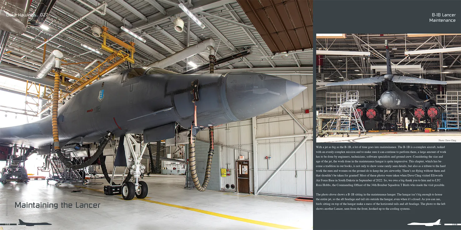 Duke Hawkins Boeing B-1B Lancer bok bombeflybilder