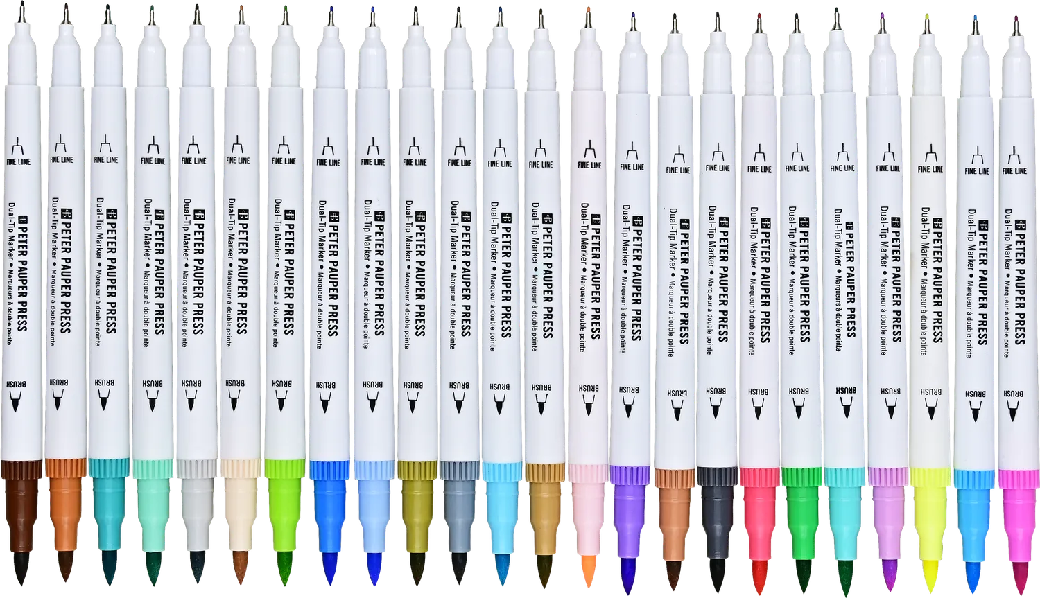 Peter Pauper Press Studio Series tusjer 24 pastell dual-tip