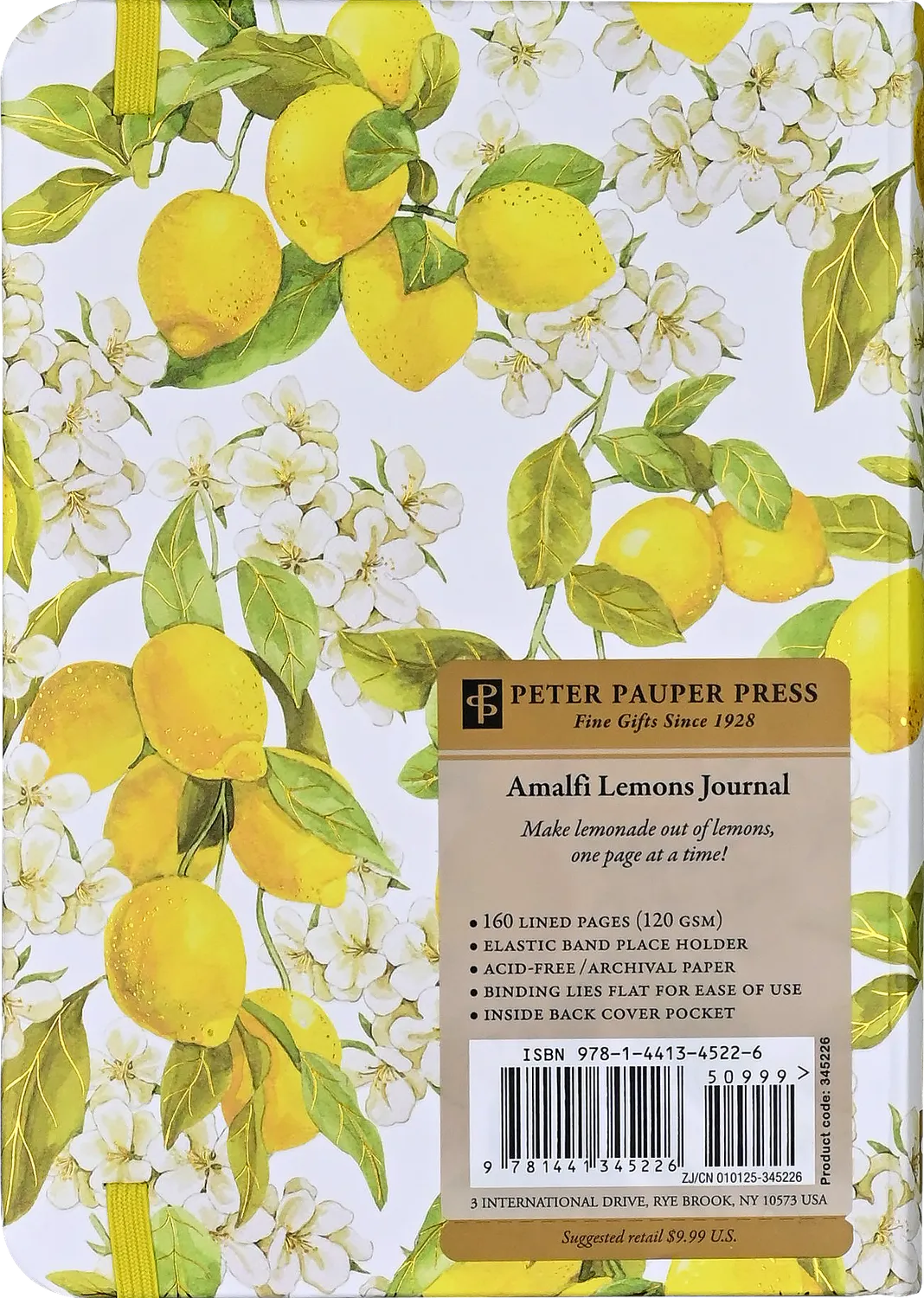 Peter Pauper Press Amalfi Lemons notatbok liten