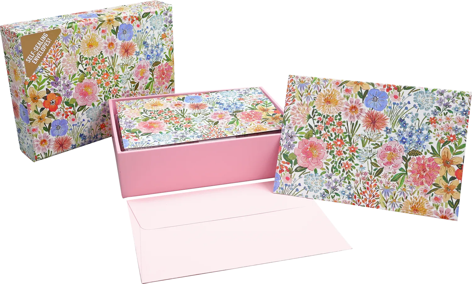 Peter Pauper Press Floral Blooms notatkort 14-pakning med gullfolie