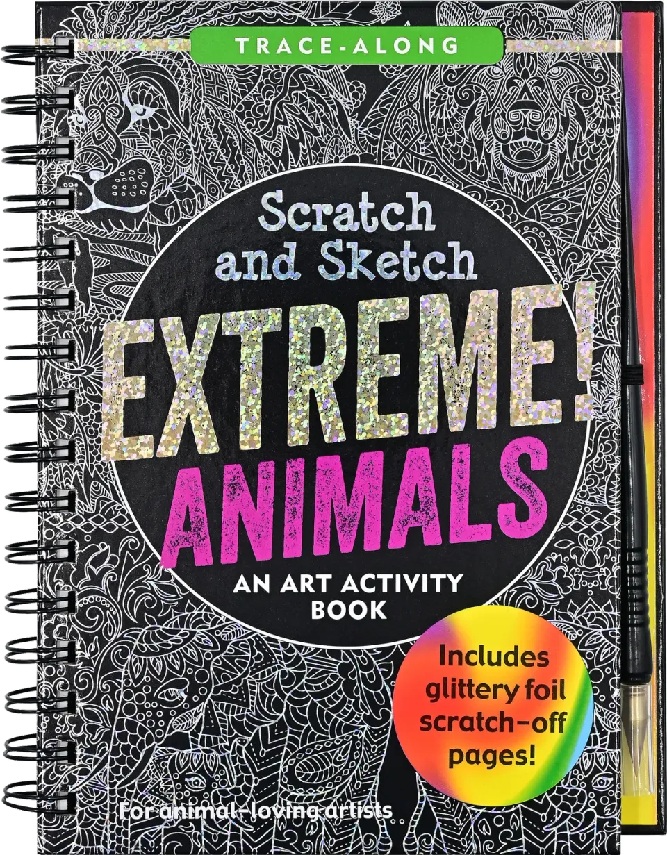 Scratch and Sketch Extreme Animals skrapebok barn