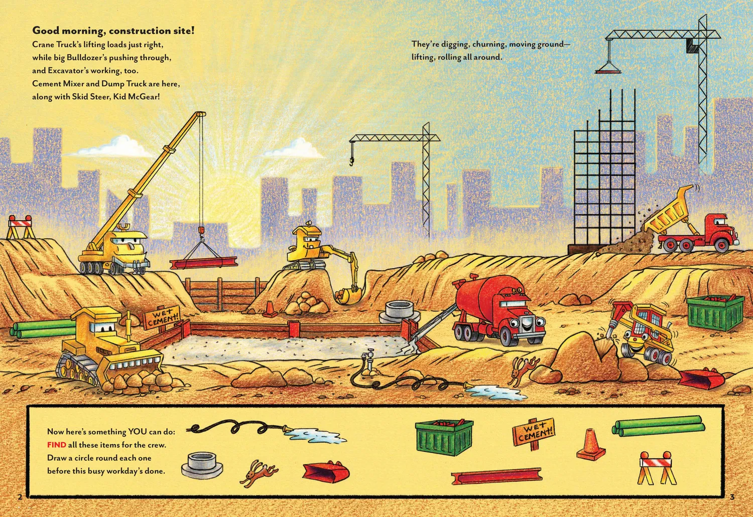 Chronicle Books Goodnight Construction Site Sticker aktivitetsbok med klistremerker