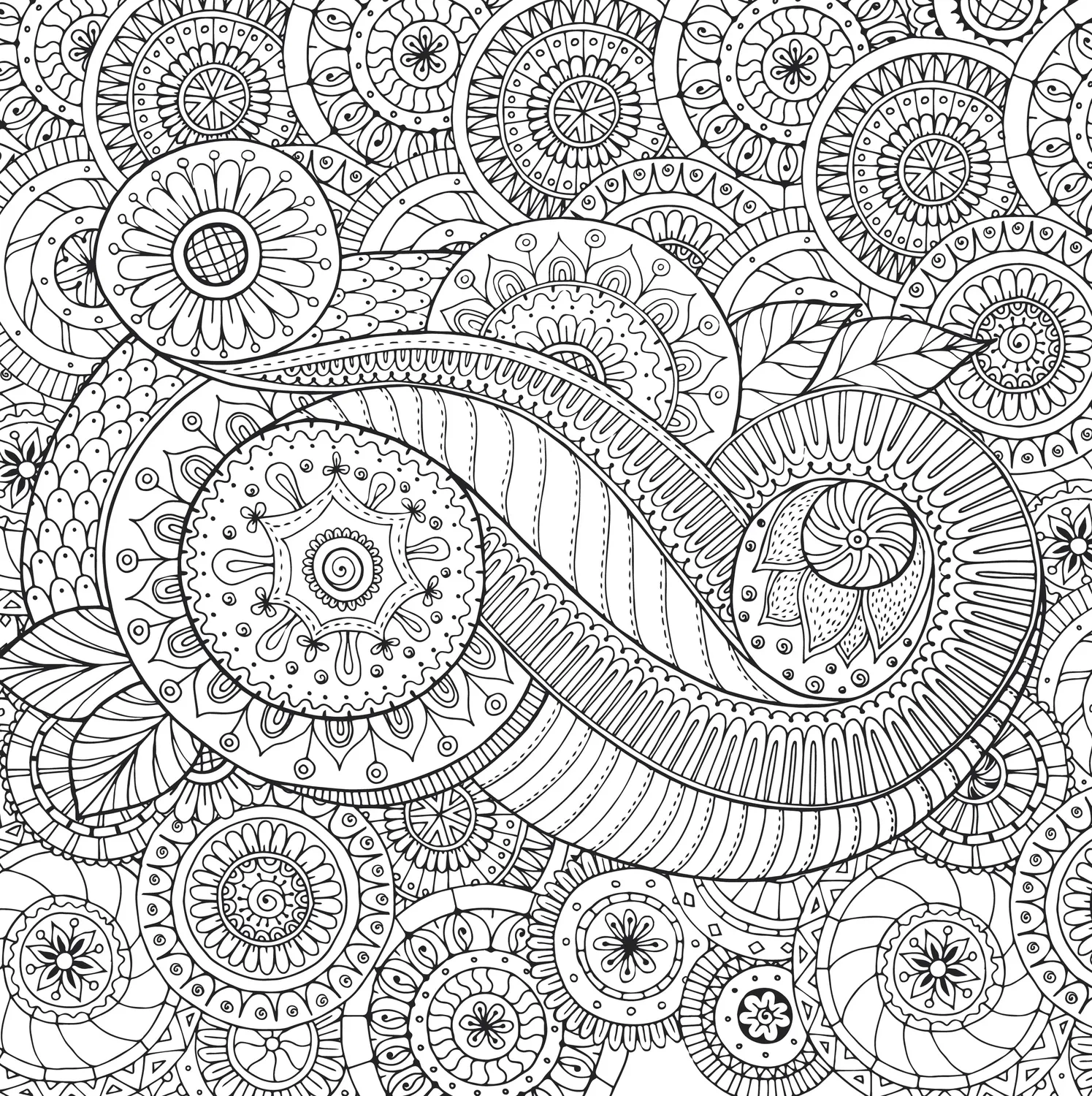 Peter Pauper Press Peaceful Paisleys fargeleggingsbok paisley