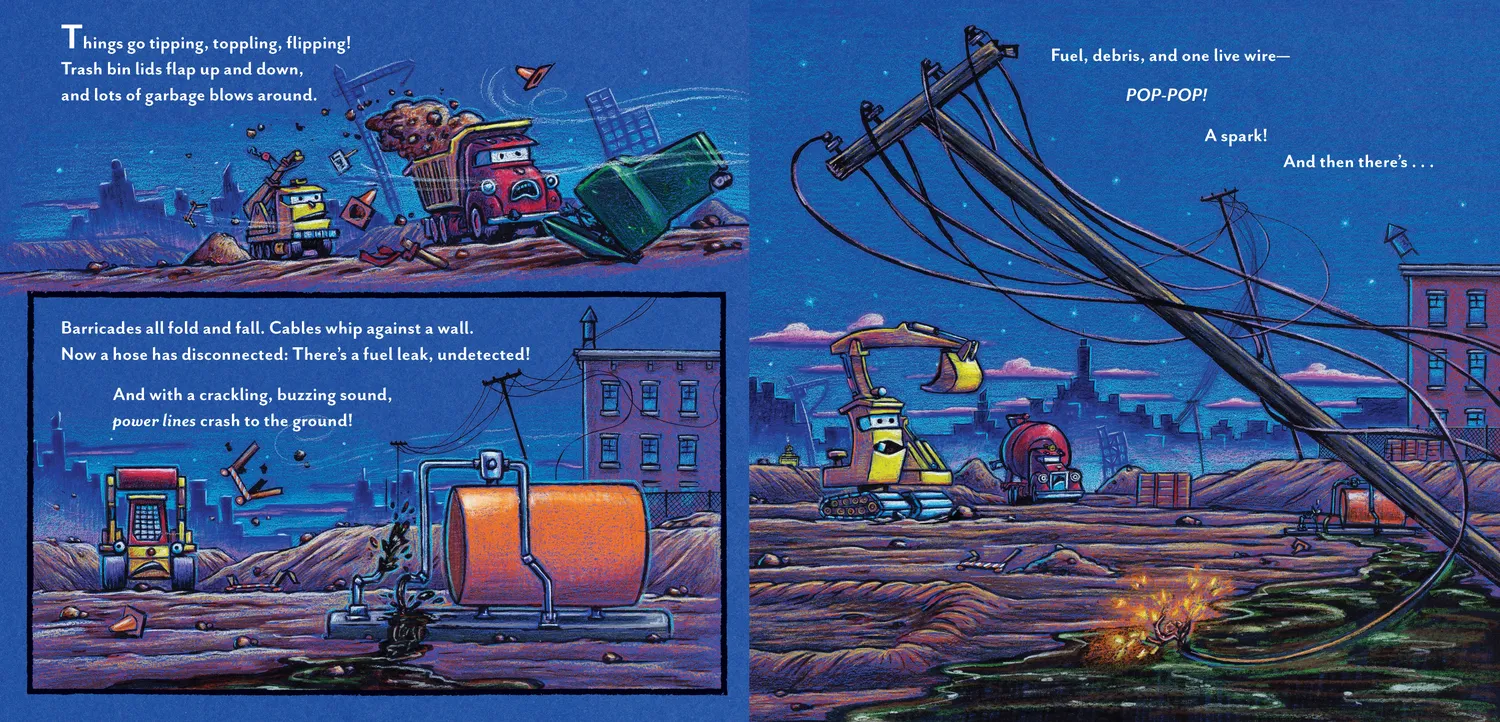 Abrams and Chronicle Construction Site Firefight innbundet barnebok 3–5 år
