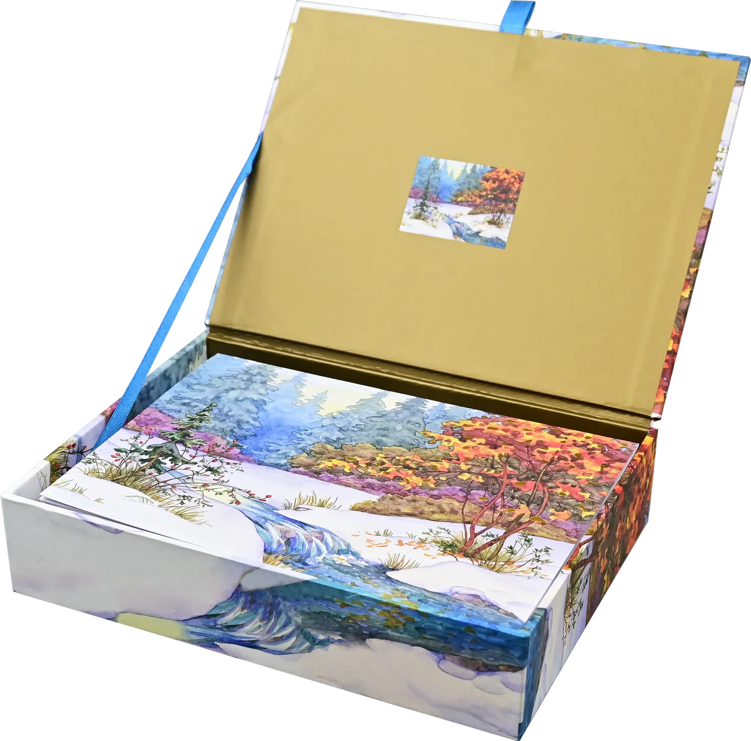 Peter Pauper Press Winter Tapestry julekort 20-pk gullfolie