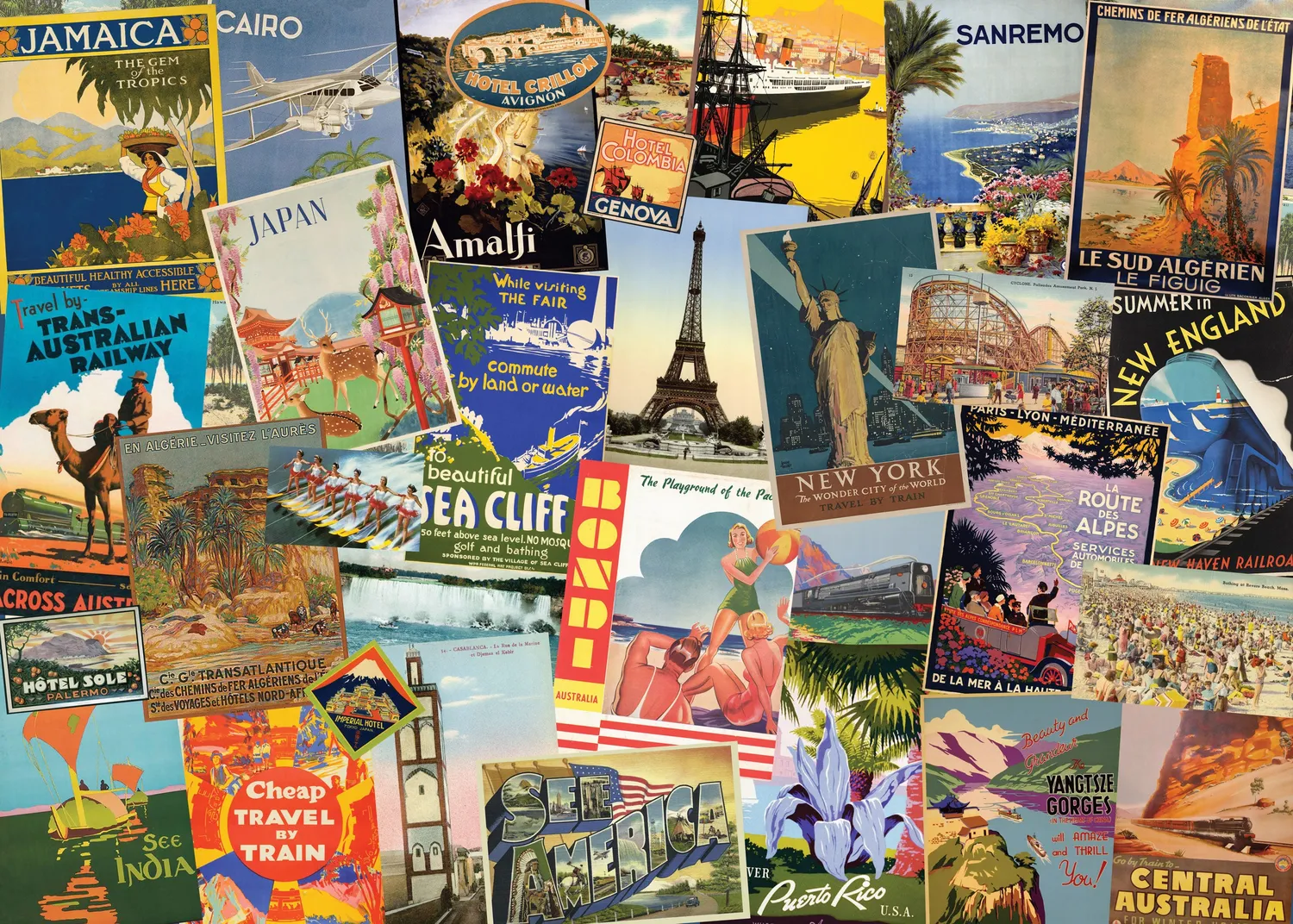 Peter Pauper Press World Travel puslespill 1000 brikker