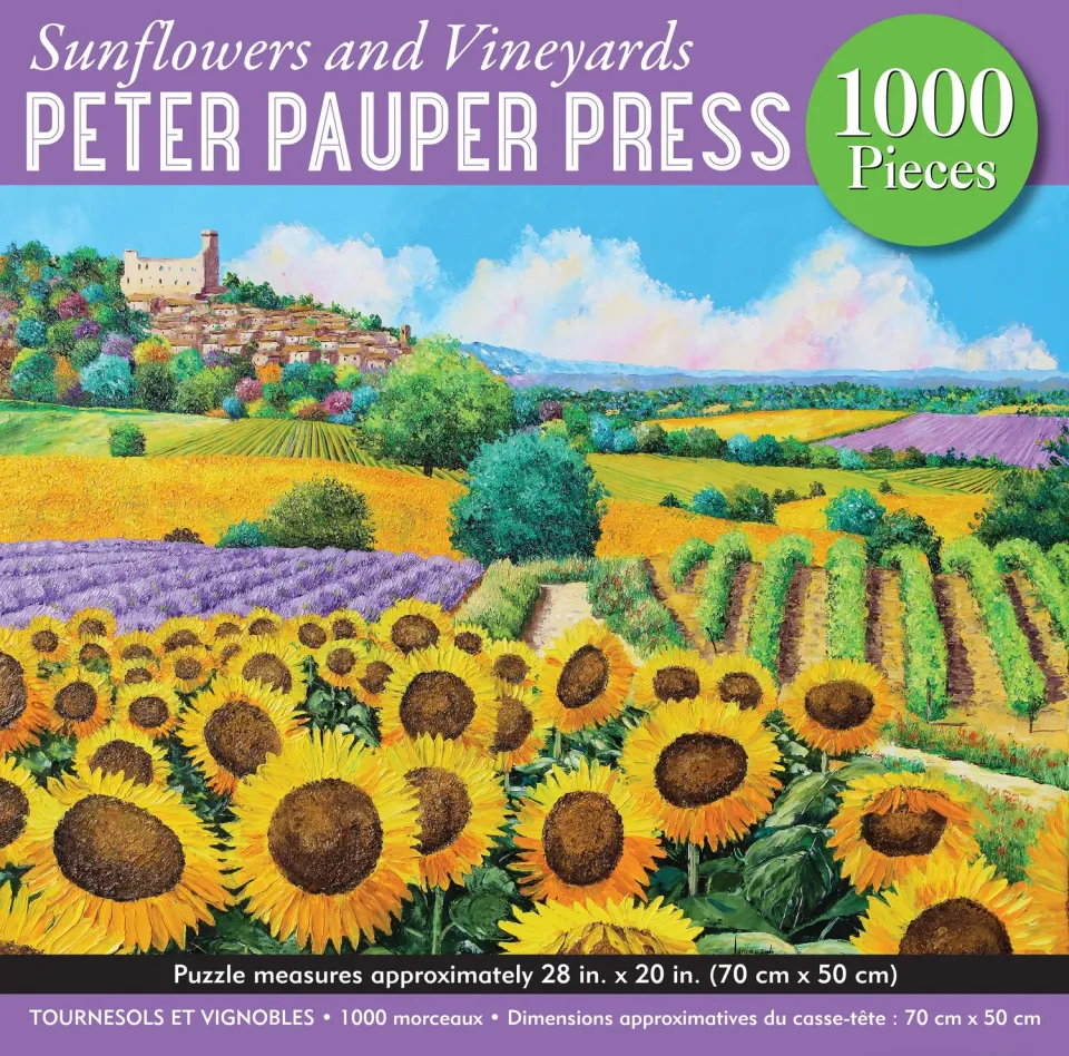 Peter Pauper Press Sunflowers & Vineyards puslespill 1000 brikker