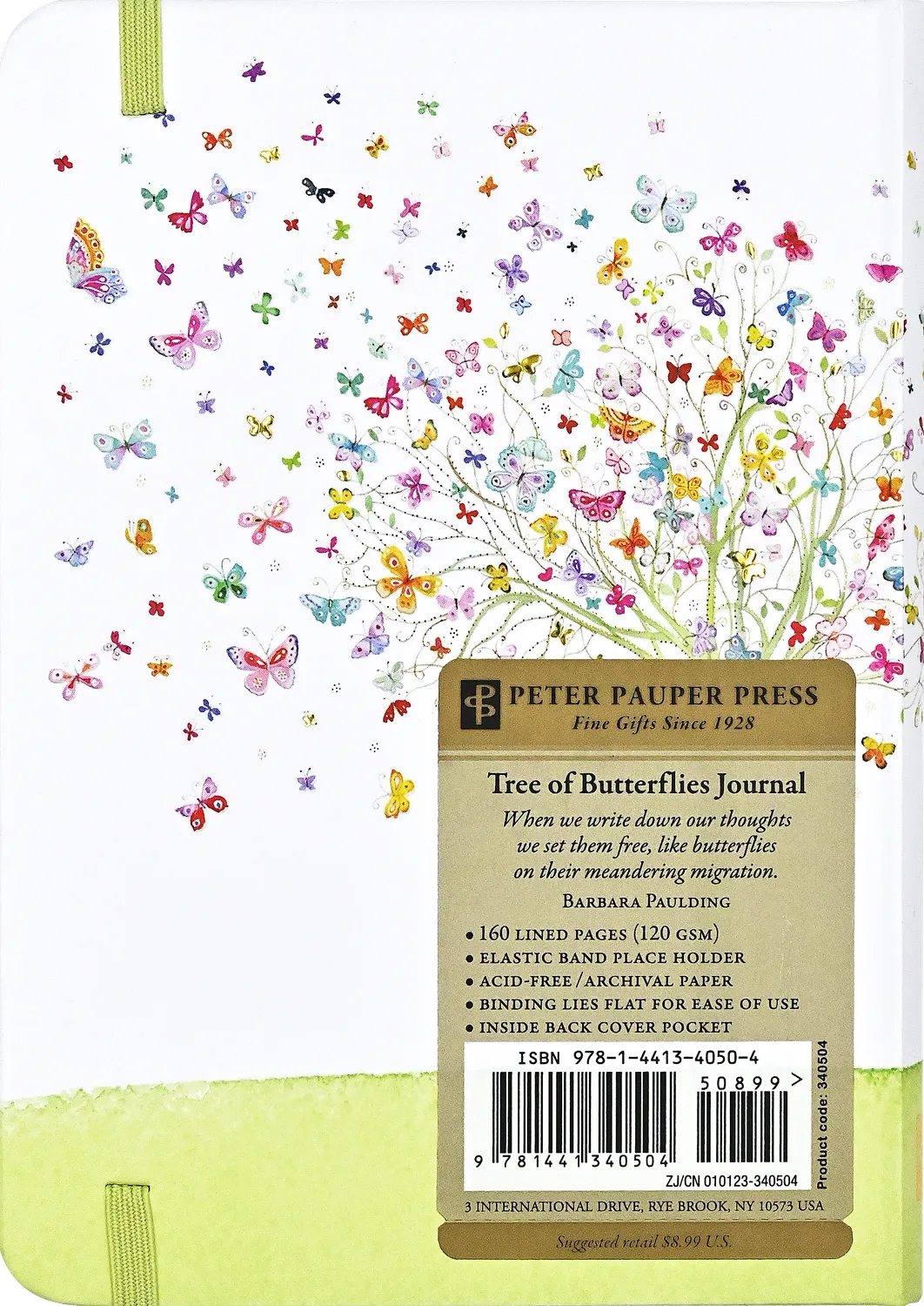 Peter Pauper Press Tree of Butterflies notatbok liten linjert