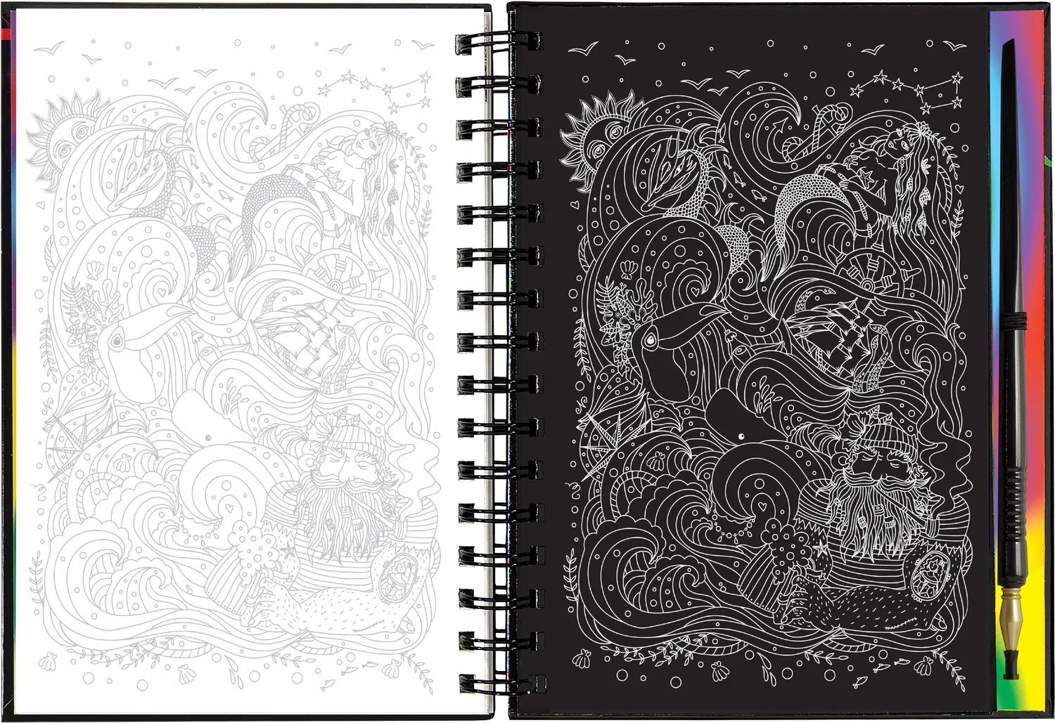 Peter Pauper Press Scratch and Sketch Extreme! Mermaids skrapebok