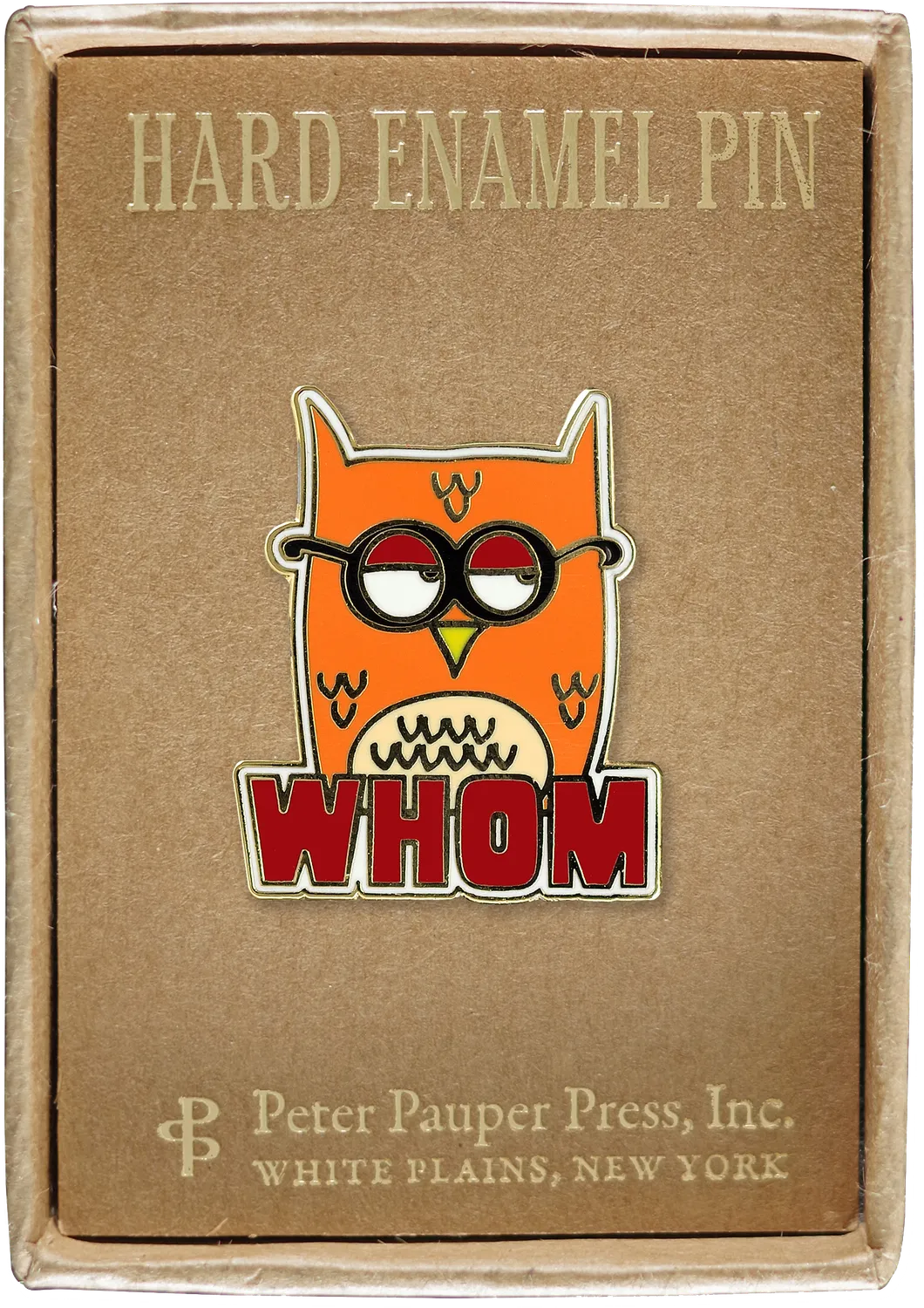 Peter Pauper Press Whom Owl emaljepin ugle gaveeske