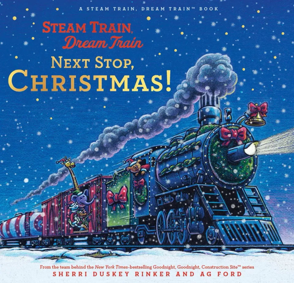 Abrams Steam Train Dream Train Christmas barnebok innbundet