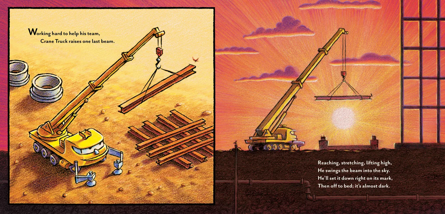 Abrams and Chronicle Goodnight Construction Site bok deluxe maskiner