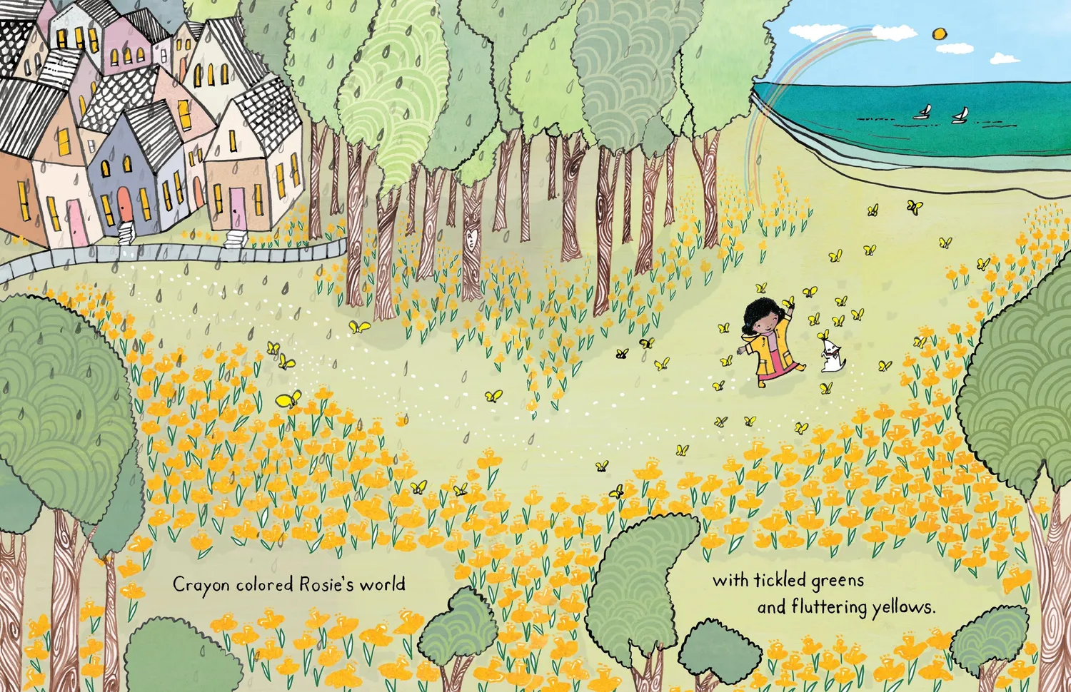 Peter Pauper Press Rosie and Crayon bildebok innbundet sorg 3-8 år