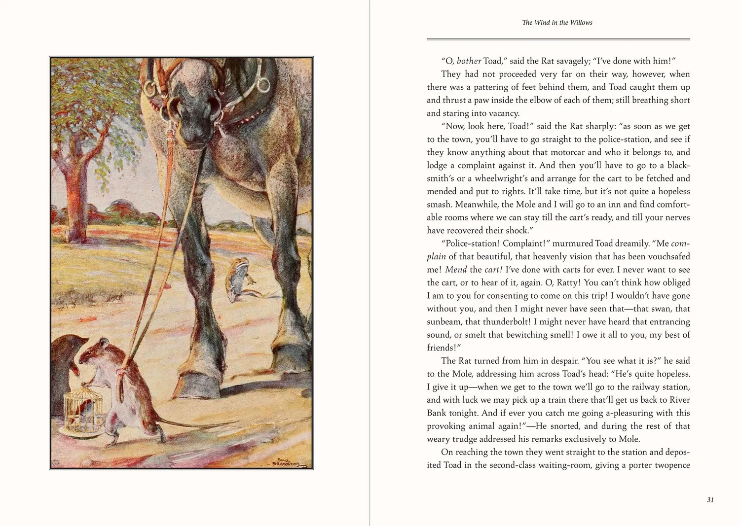 Peter Pauper Press Wind in the Willows gavebok innbundet gullsnitt