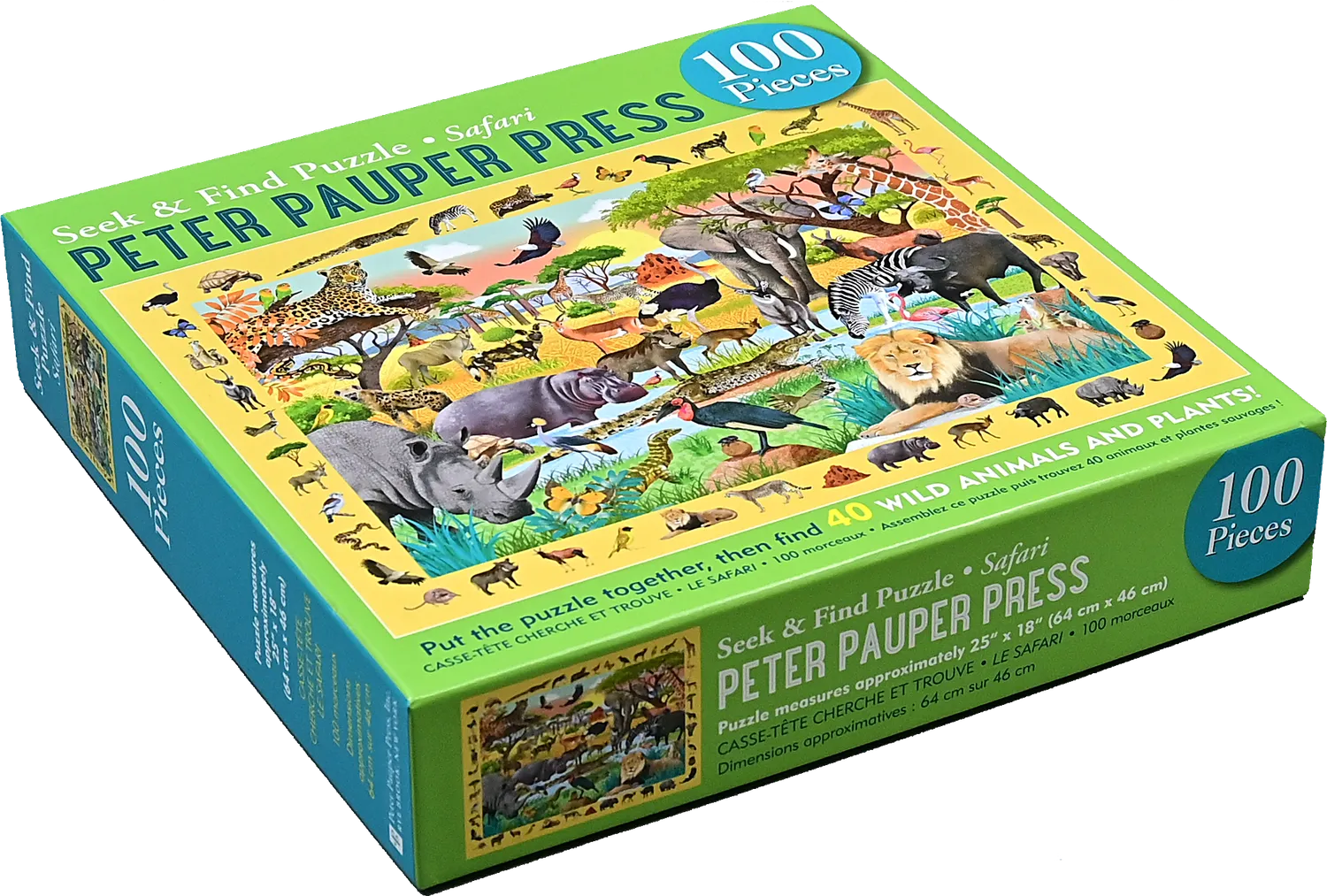 Peter Pauper Press Safari Seek & Find puslespill 100