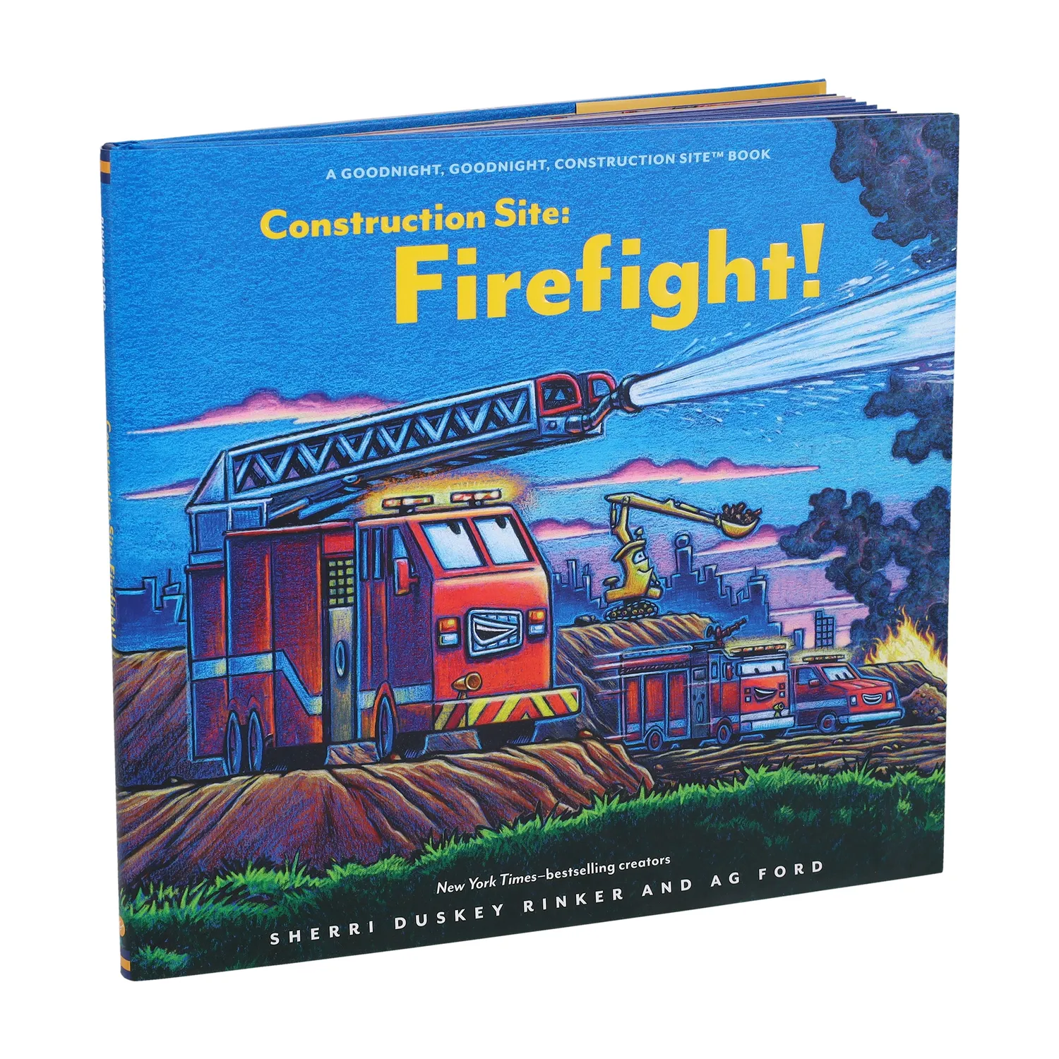 Abrams and Chronicle Construction Site Firefight innbundet barnebok 3–5 år