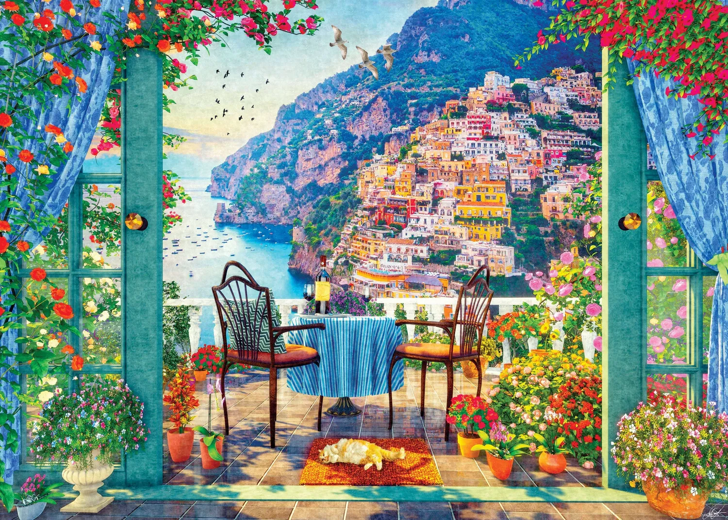 Peter Pauper Press Positano Balcony puslespill 1000 katt