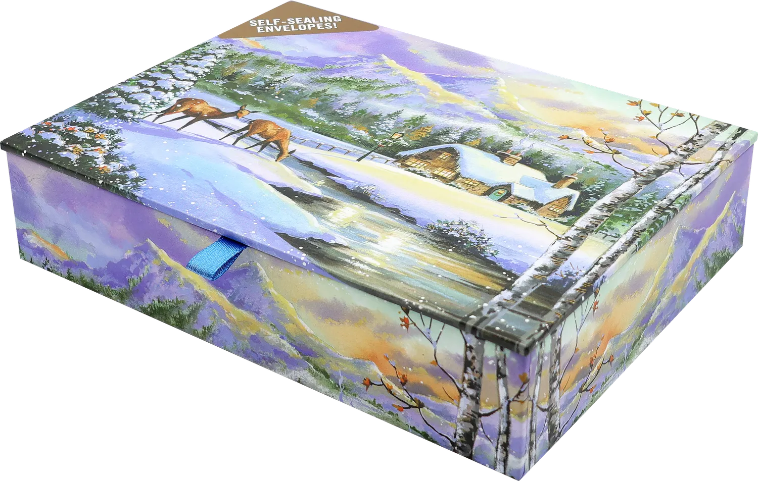 Peter Pauper Press Winter Sunset julekort 20-pk gullfolie