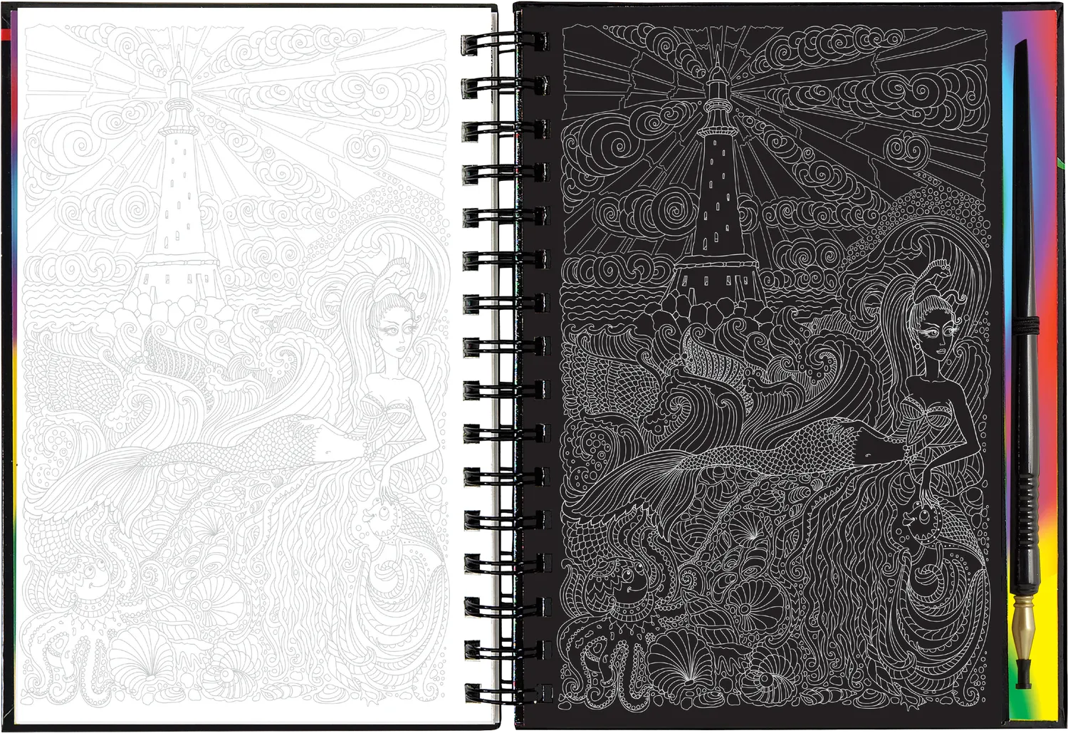 Peter Pauper Press Scratch and Sketch Extreme! Mermaids skrapebok