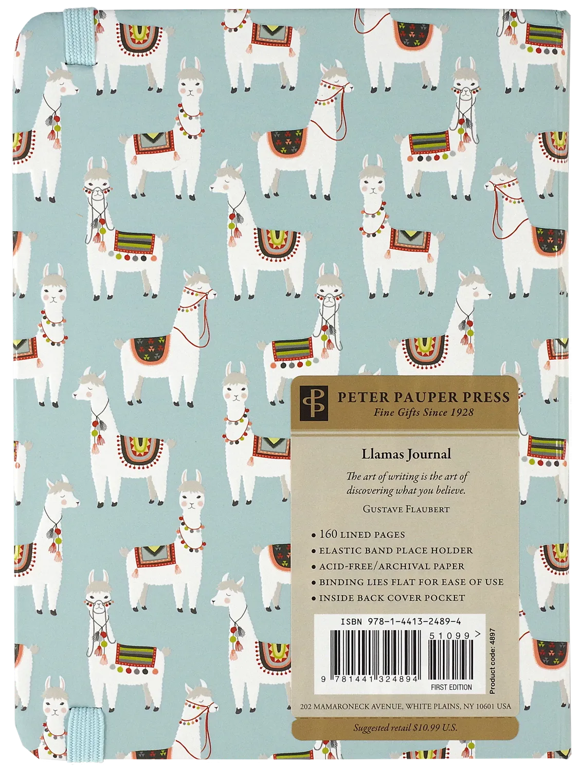 Peter Pauper Press Llamas Journal notatbok linjert
