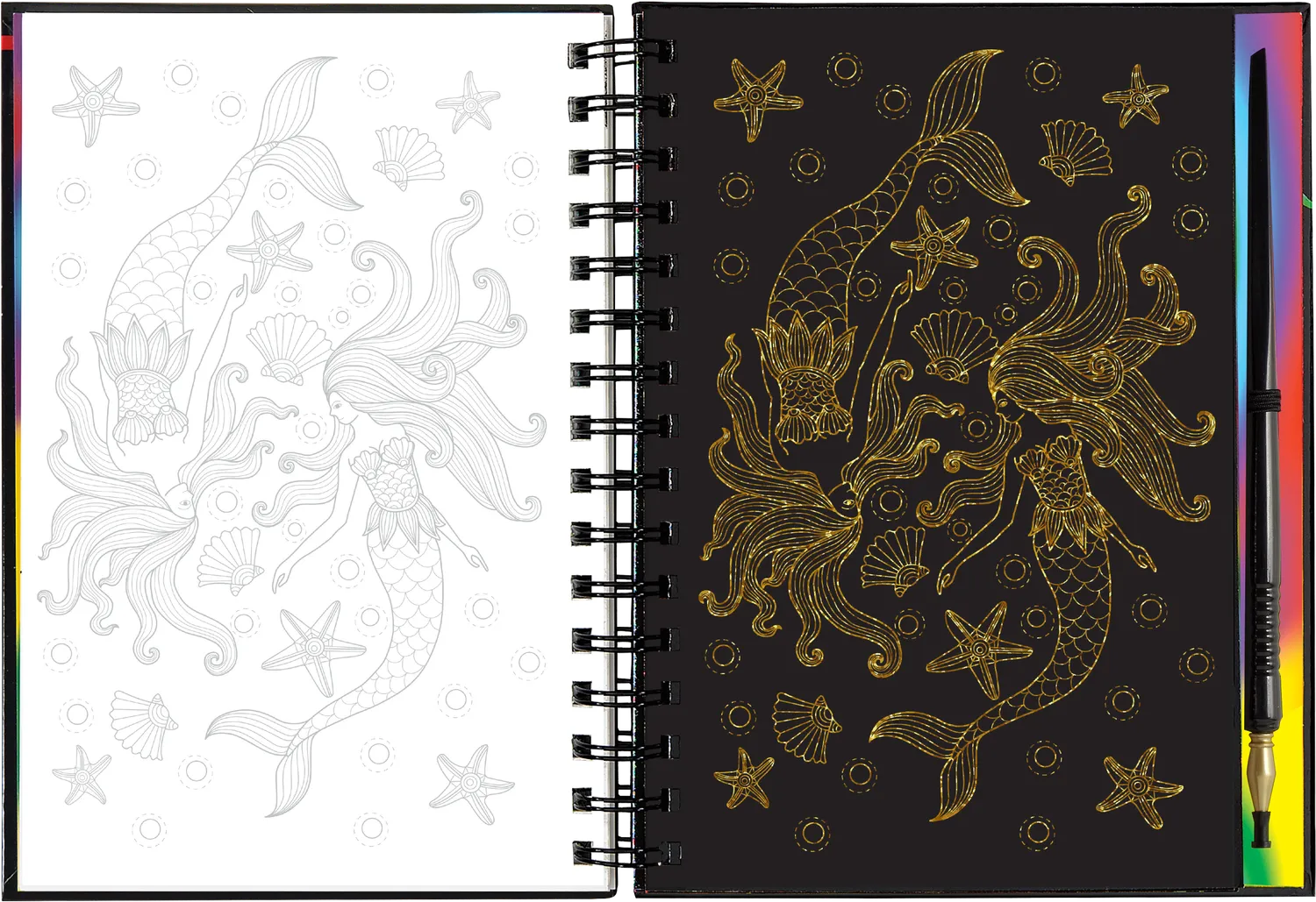Peter Pauper Press Scratch and Sketch Extreme! Mermaids skrapebok