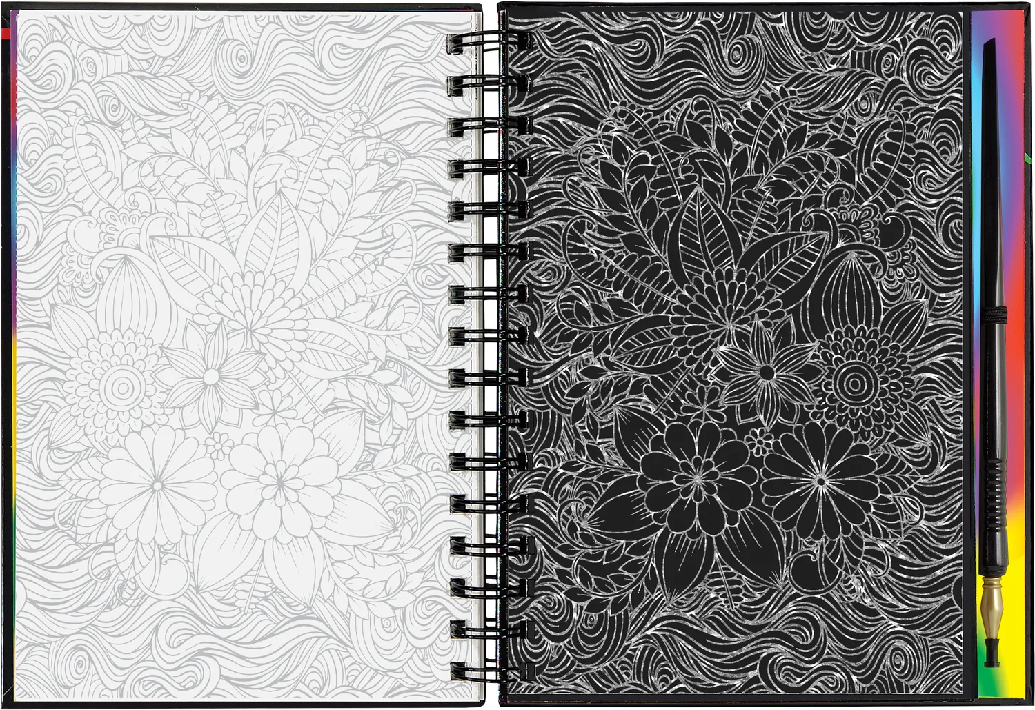 Peter Pauper Press Scratch and Sketch Extreme! Flowers skrapebok
