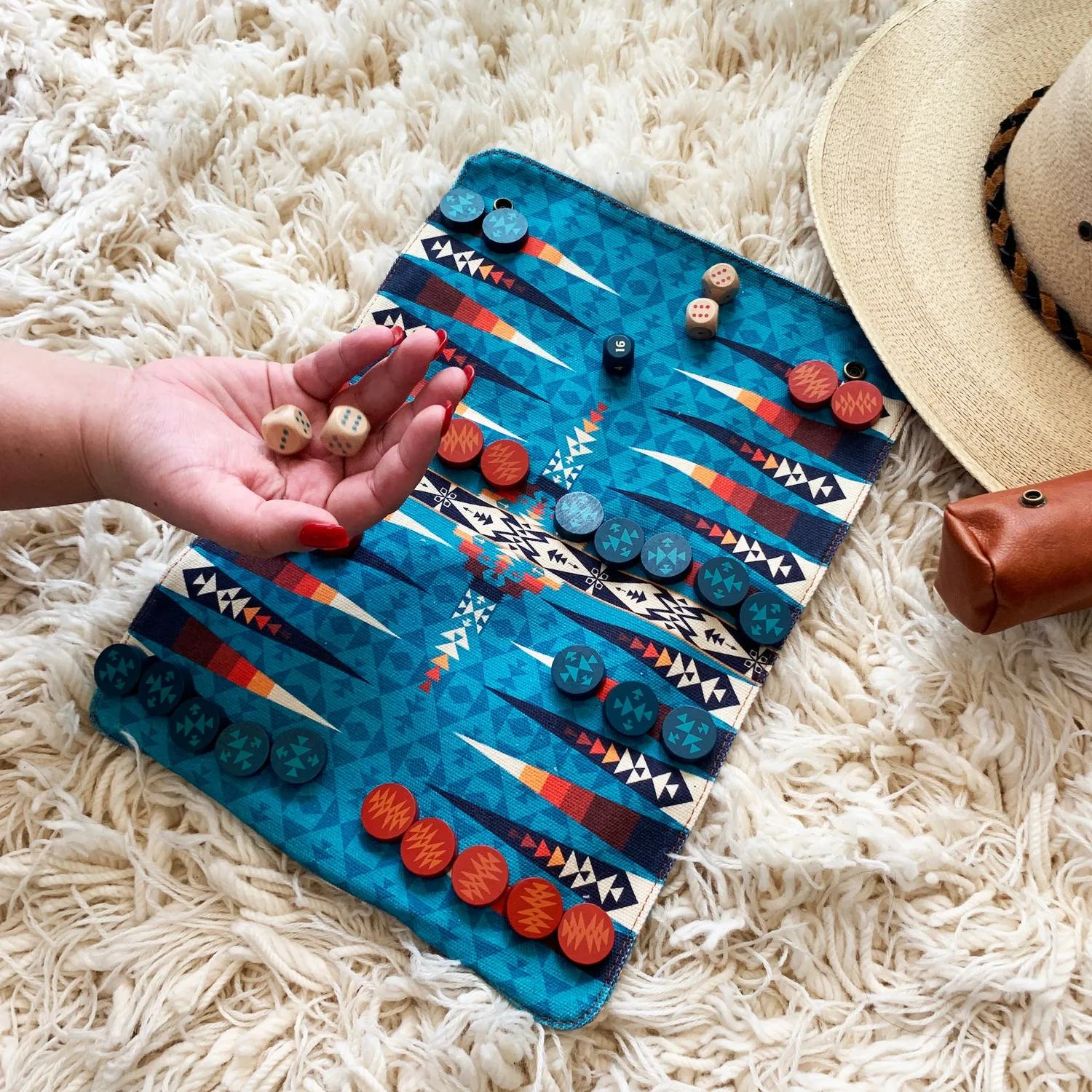 Abrams and Chronicle Pendleton Backgammon brettspill reise