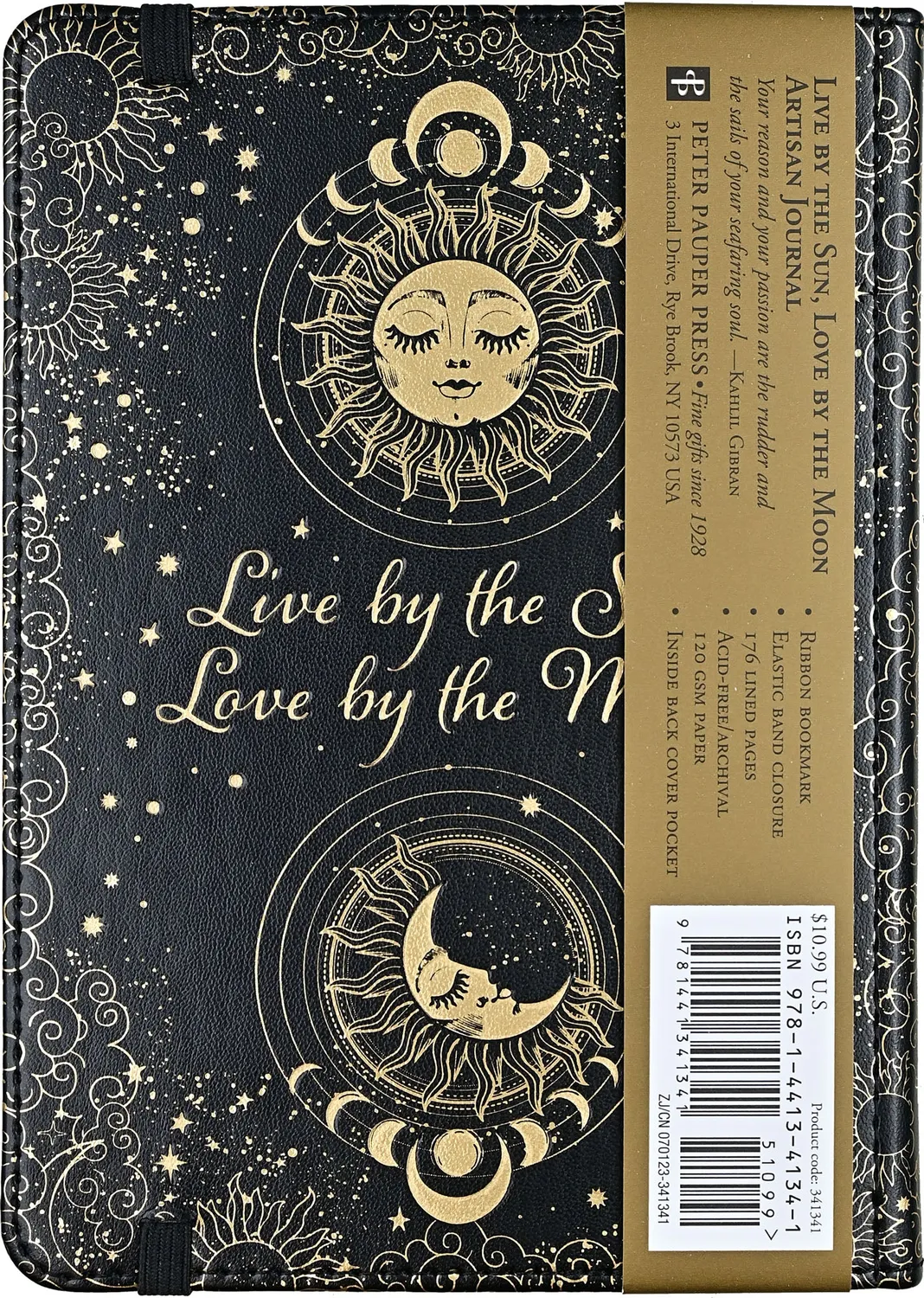 Peter Pauper Press Live by the Sun notatbok vegansk skinn