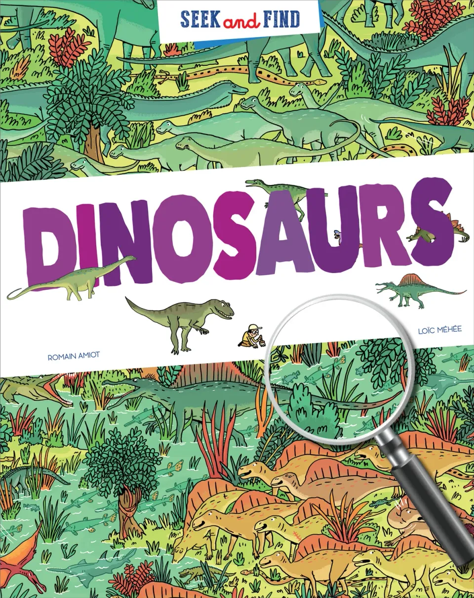 Seek and Find Dinosaurs letebok innbundet barn